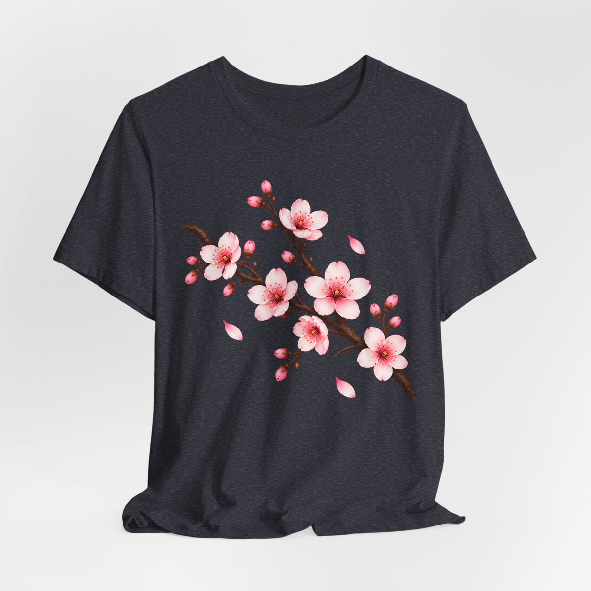 Cherry Blossom T-Shirt, Pink Sakura Branch Floral Tee - 14994