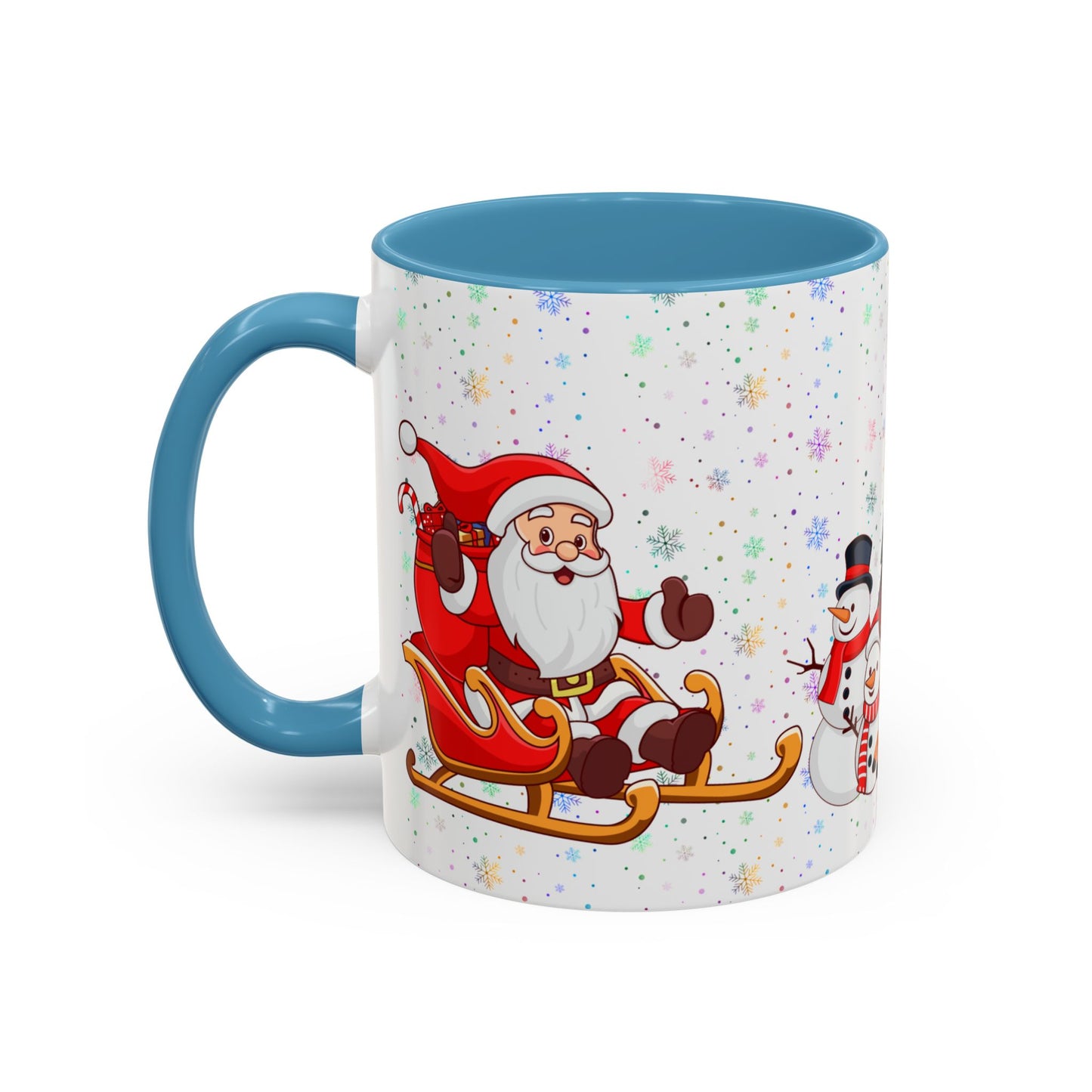 Christmas Party,  Santa,  Snowman, & Reindeer -  Accent Coffee Mug (11, 15oz) - 10428