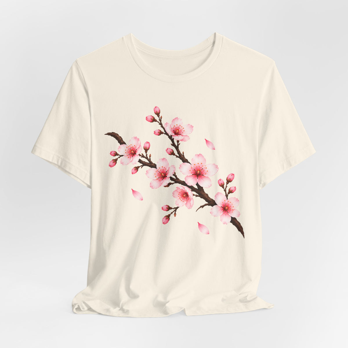 Cherry Blossom T-Shirt, Pink Sakura Branch Floral Tee - 14994