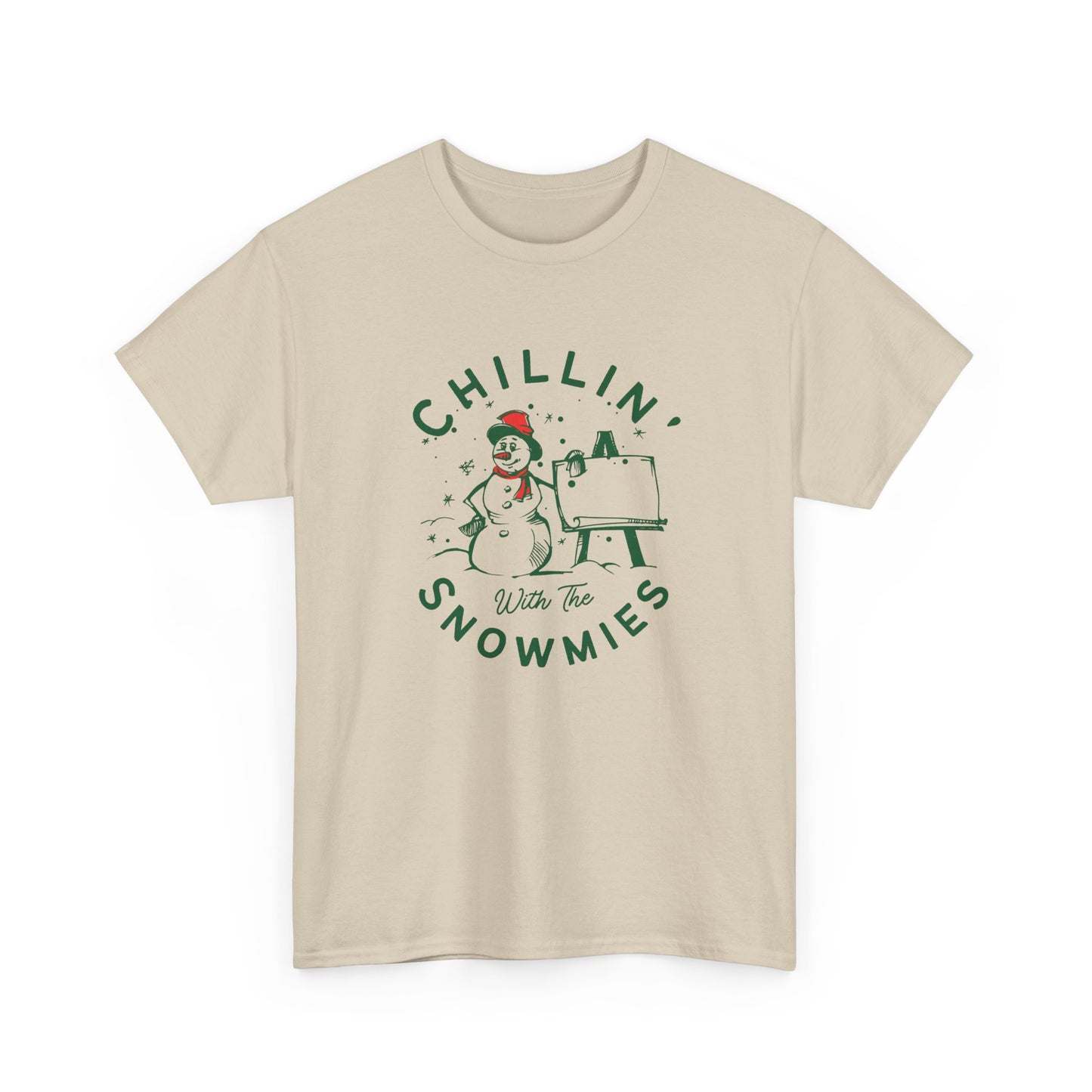 Chillin' With Snowmies - Unisex Heavy Cotton Tee - 10533