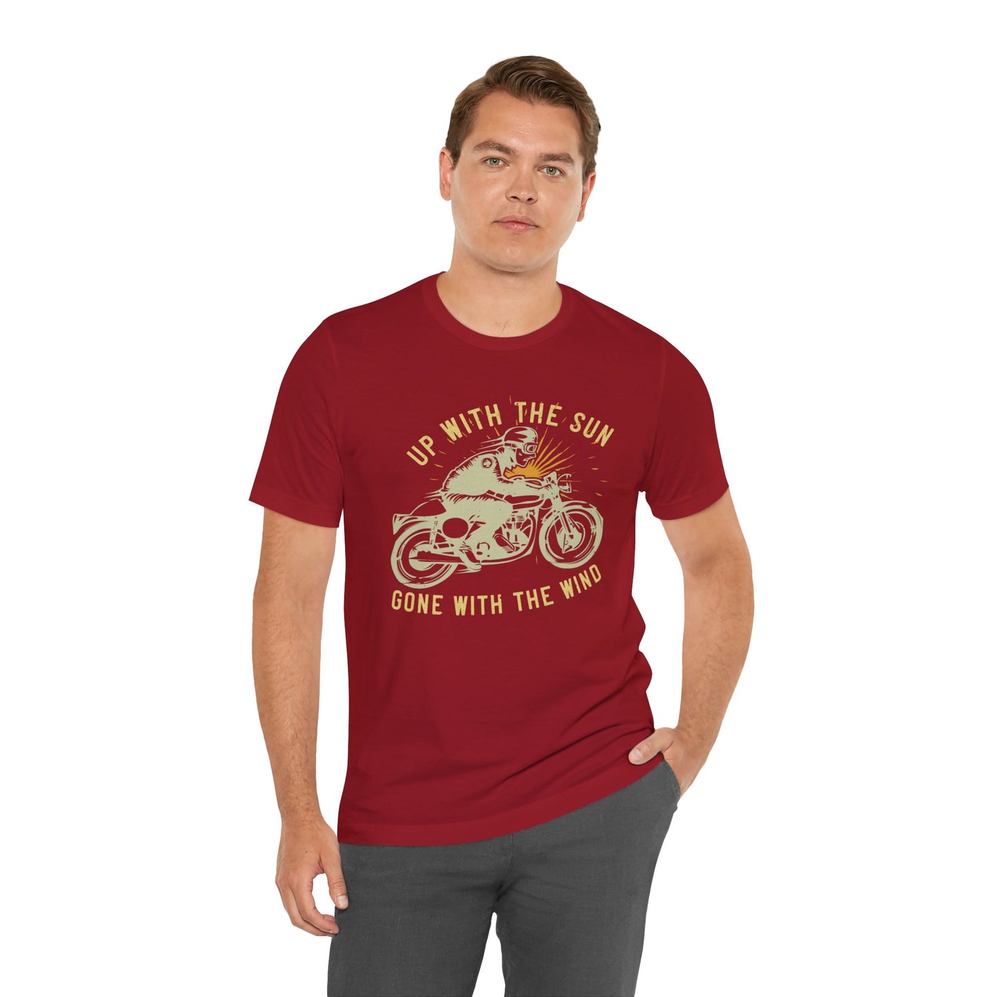 Up with the Sun, Gone with the Wind - Unisex Jersey Short Sleeve Tee