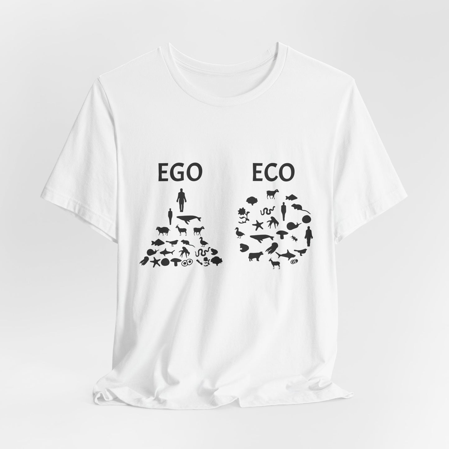 Vegan: Ego vs Eco - Unisex Jersey Short Sleeve Tee - 12368