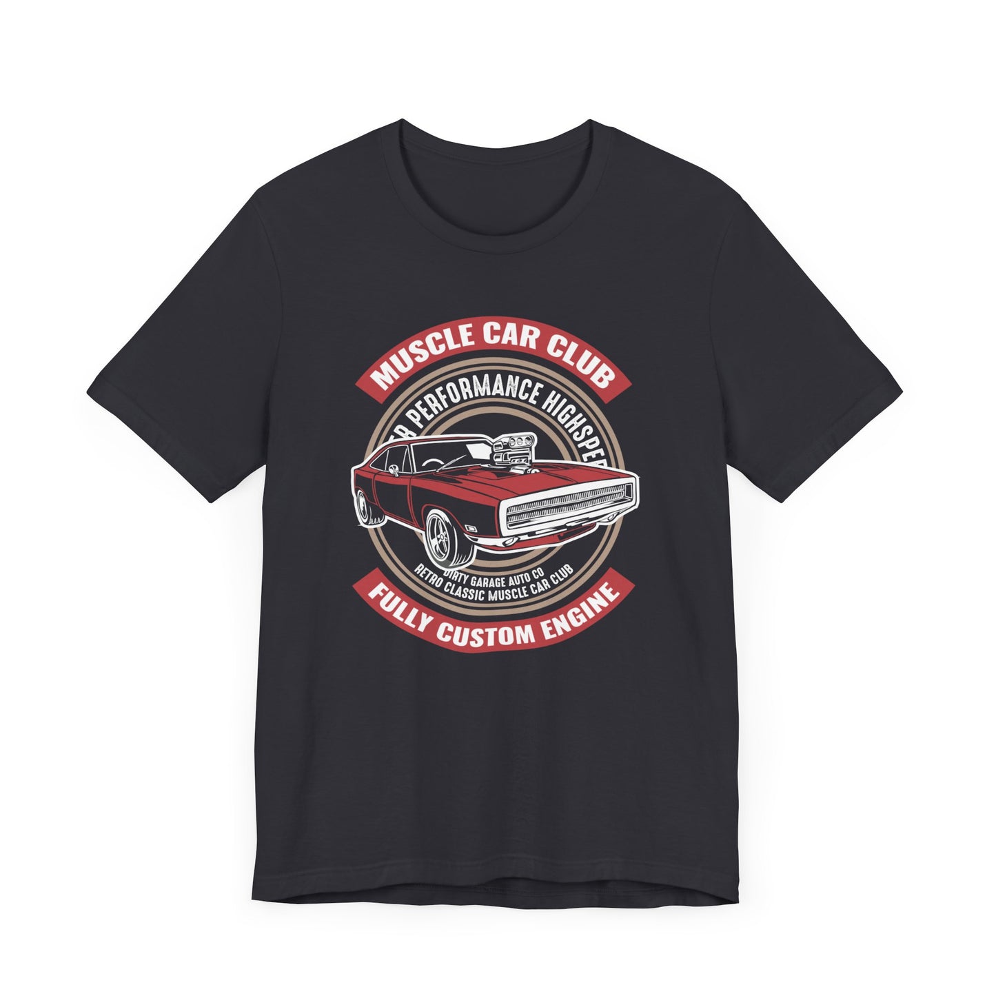 Muscle Car Club, Fully Custom Engine - Unisex Jersey Short Sleeve Tee