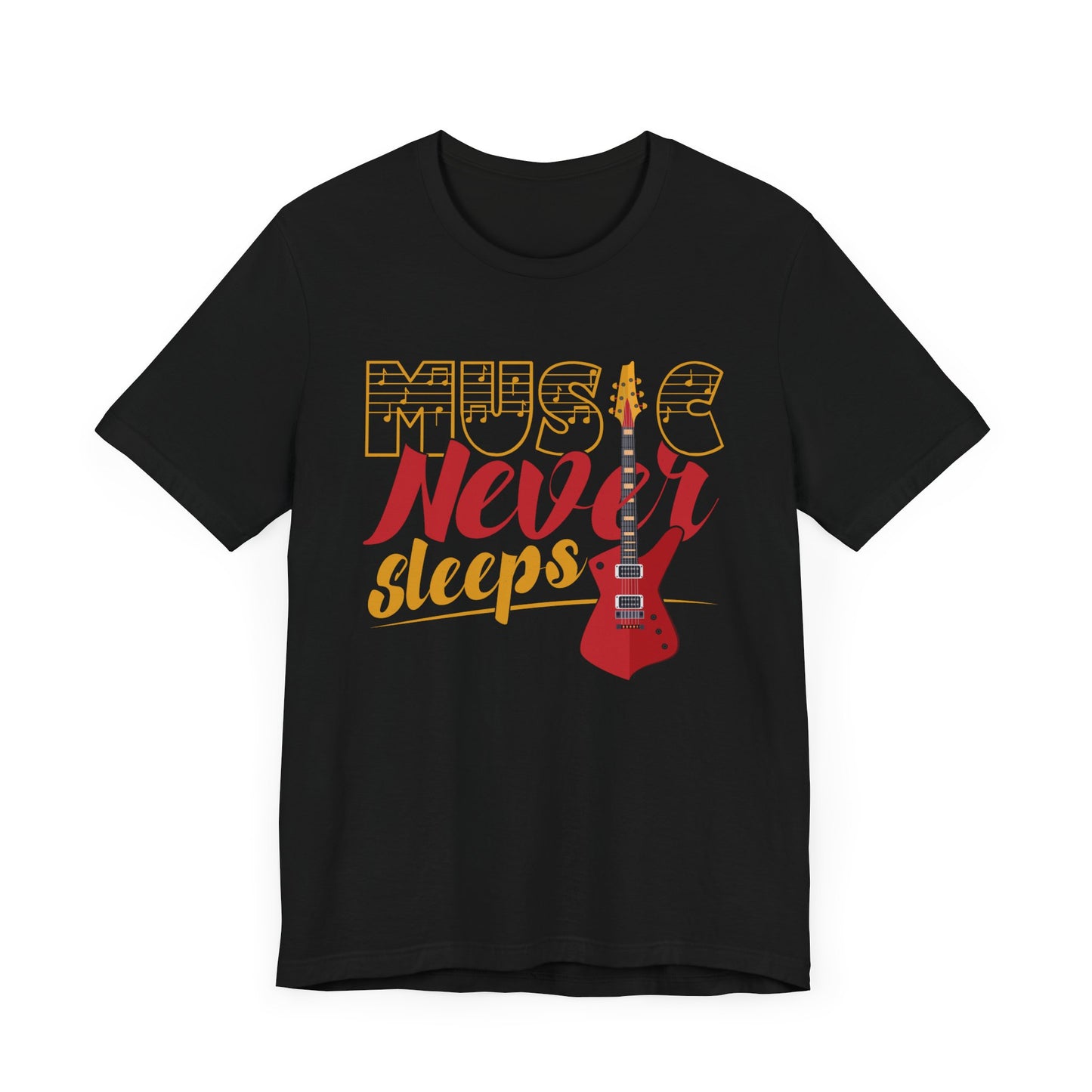 Music Never Sleeps - Unisex Jersey Short Sleeve Tee