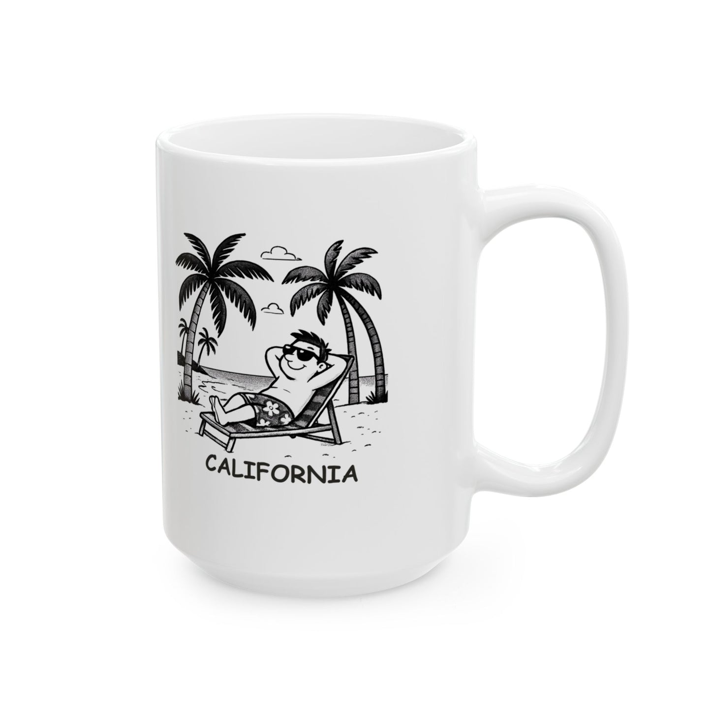 "Palm trees, ocean breeze, and no stress." Ceramic Mug - 12703
