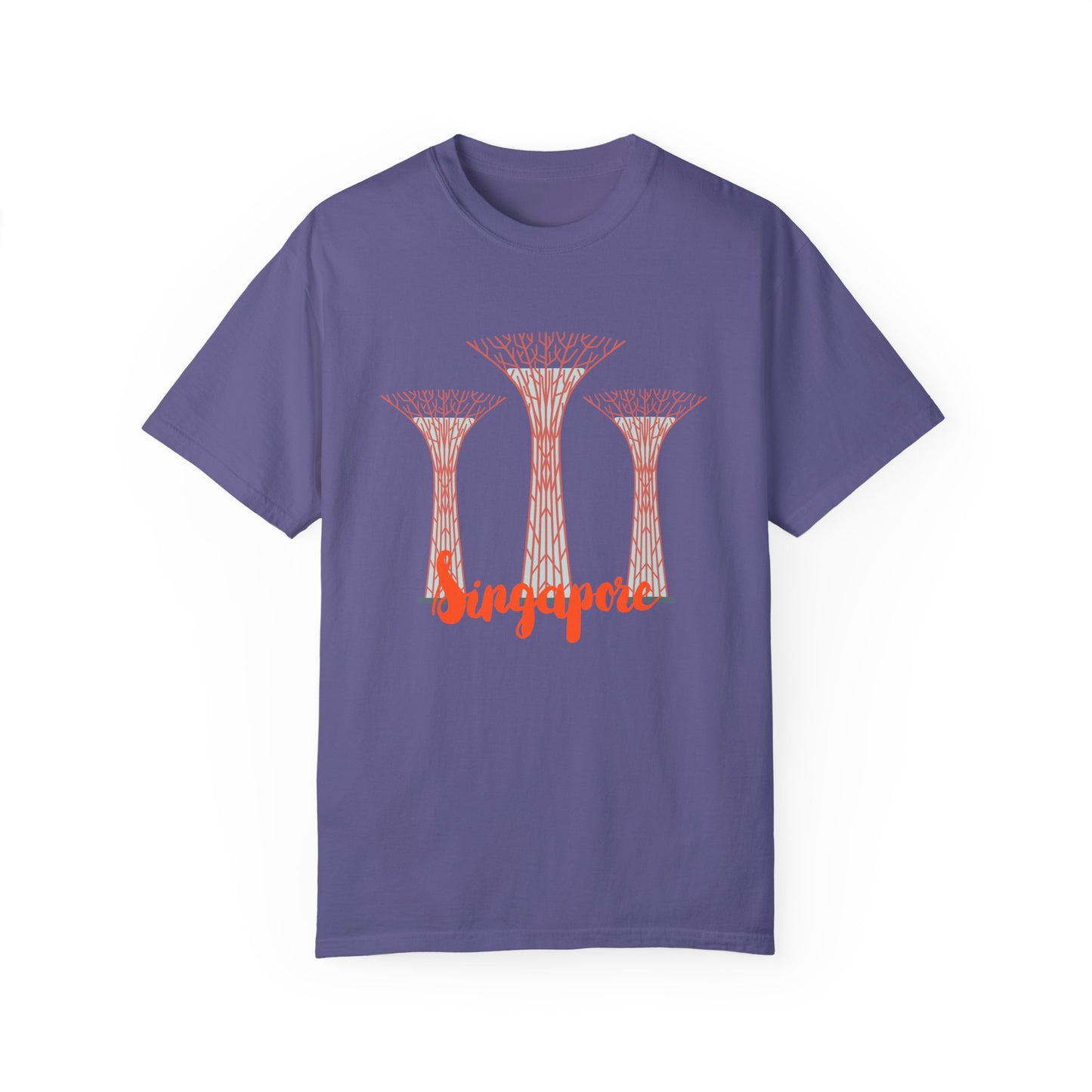 SingaporeT-Shirt - Casual Unisex Garment-Dyed Tee - 12085
