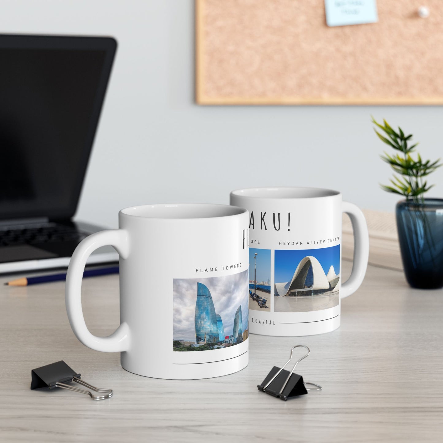 Hello Baku! Scenic Ceramic Mug - 11oz & 15oz - Perfect Gift for Travelers & City Lovers - 12237