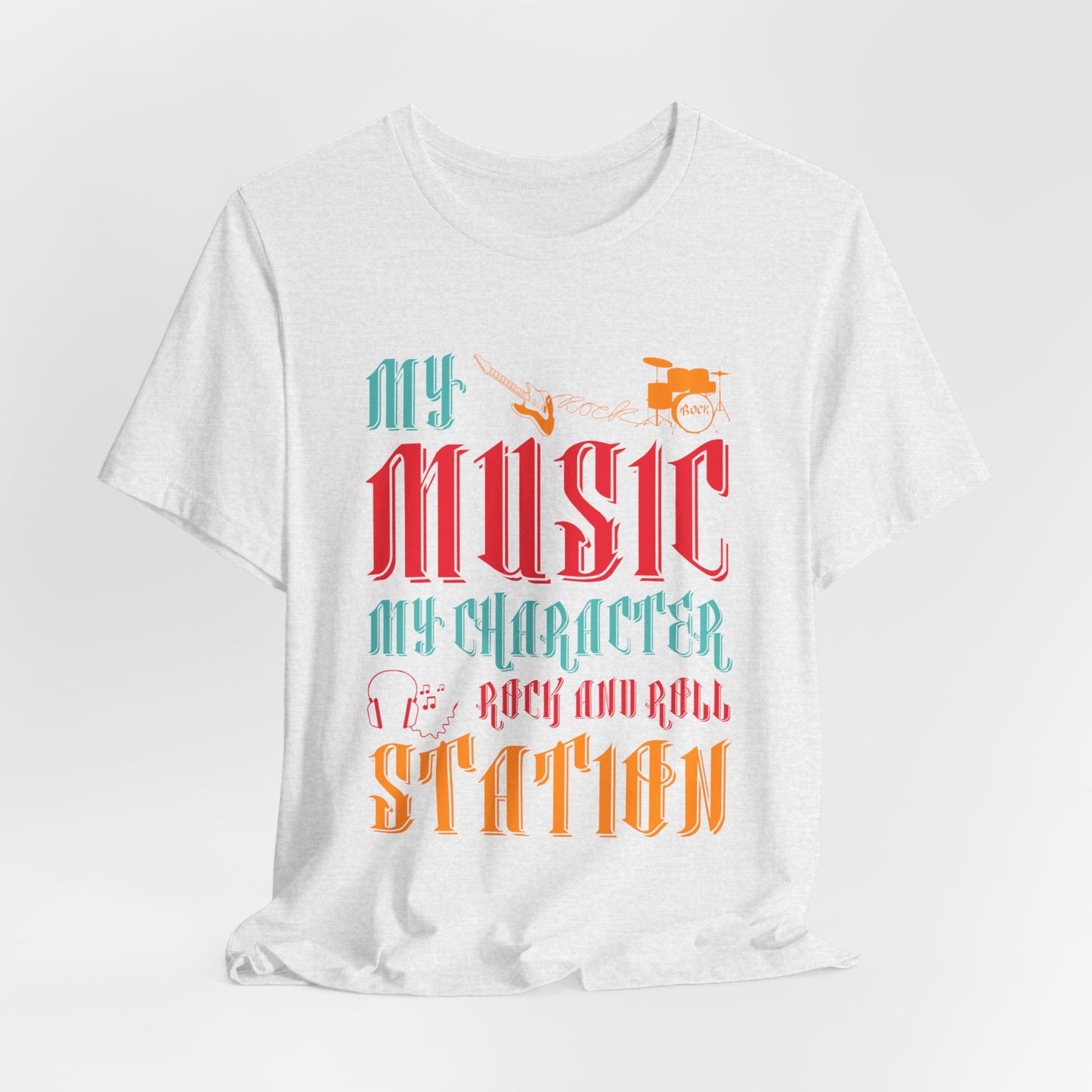 My Music My Character, Rock & Roll Station - Unisex Jersey Short Sleeve Tee