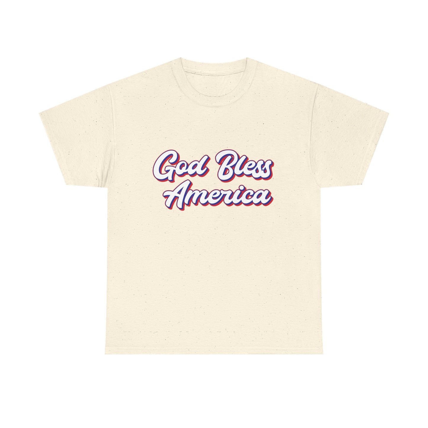 God Bless America Unisex Heavy Cotton Tee | Patriotic Shirt, American Pride Apparel, 4th of July Outfit, Gift for Veterans, Summer - 13655