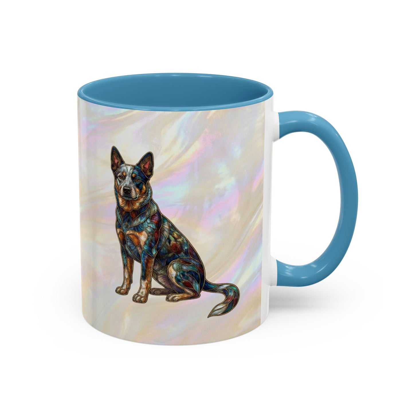 Australian Cattle Dog Accent Mug — Stained Glass Design (11/15oz) - 14613