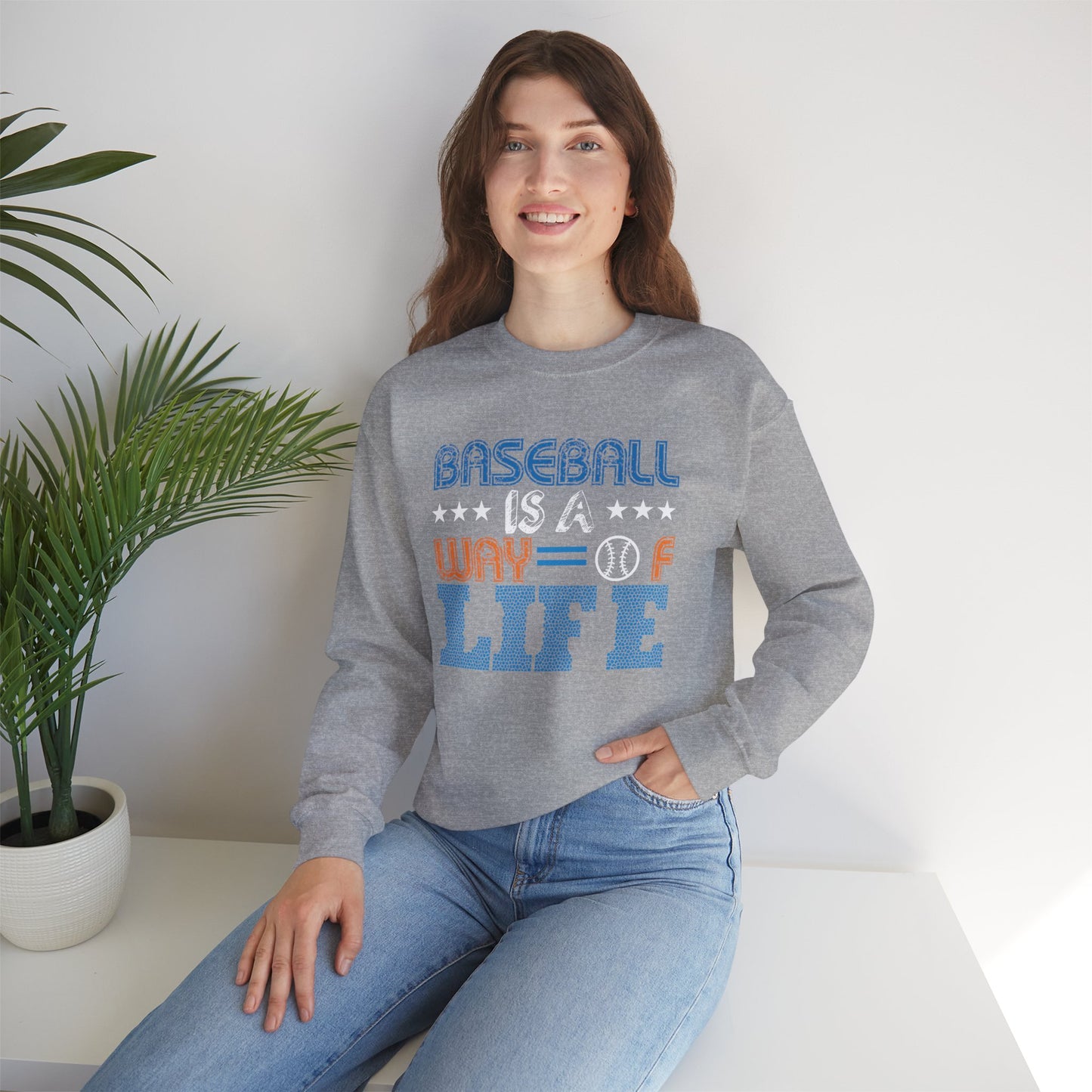 Baseball Is A Way of Life - Unisex Heavy Blend™ Crewneck Sweatshirt