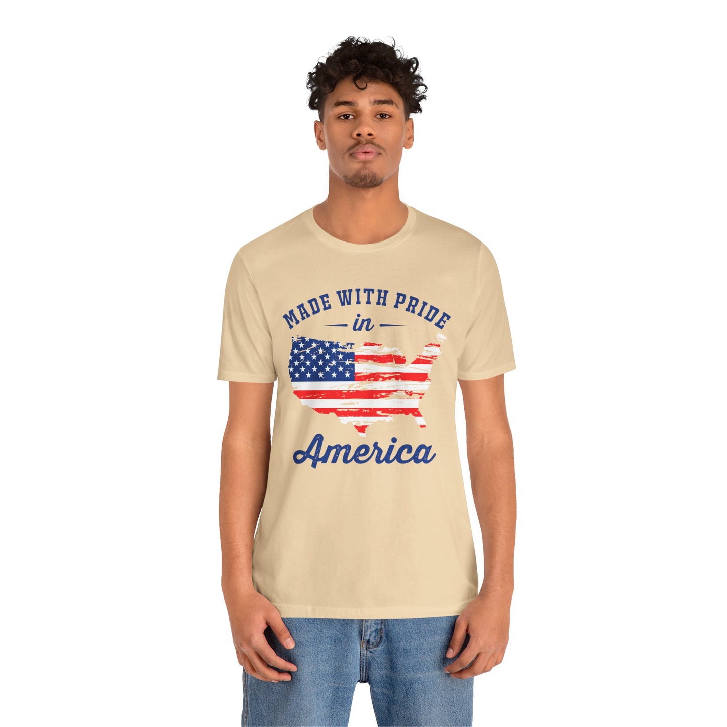American Pride Unisex Tee, Patriotic Shirt, USA Pride Tee, Independence Day Apparel, Gift for Veterans, Summer Fashion - 13693