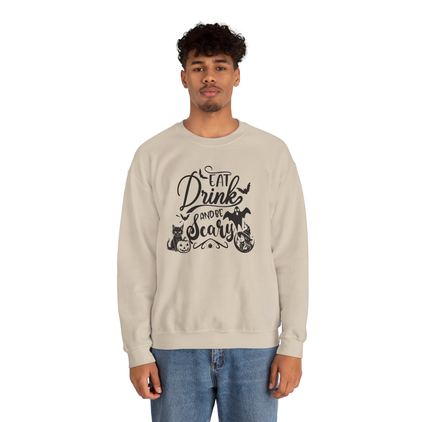 Eat, Drink and Be Scary - Unisex Heavy Blend™ Crewneck Sweatshirt