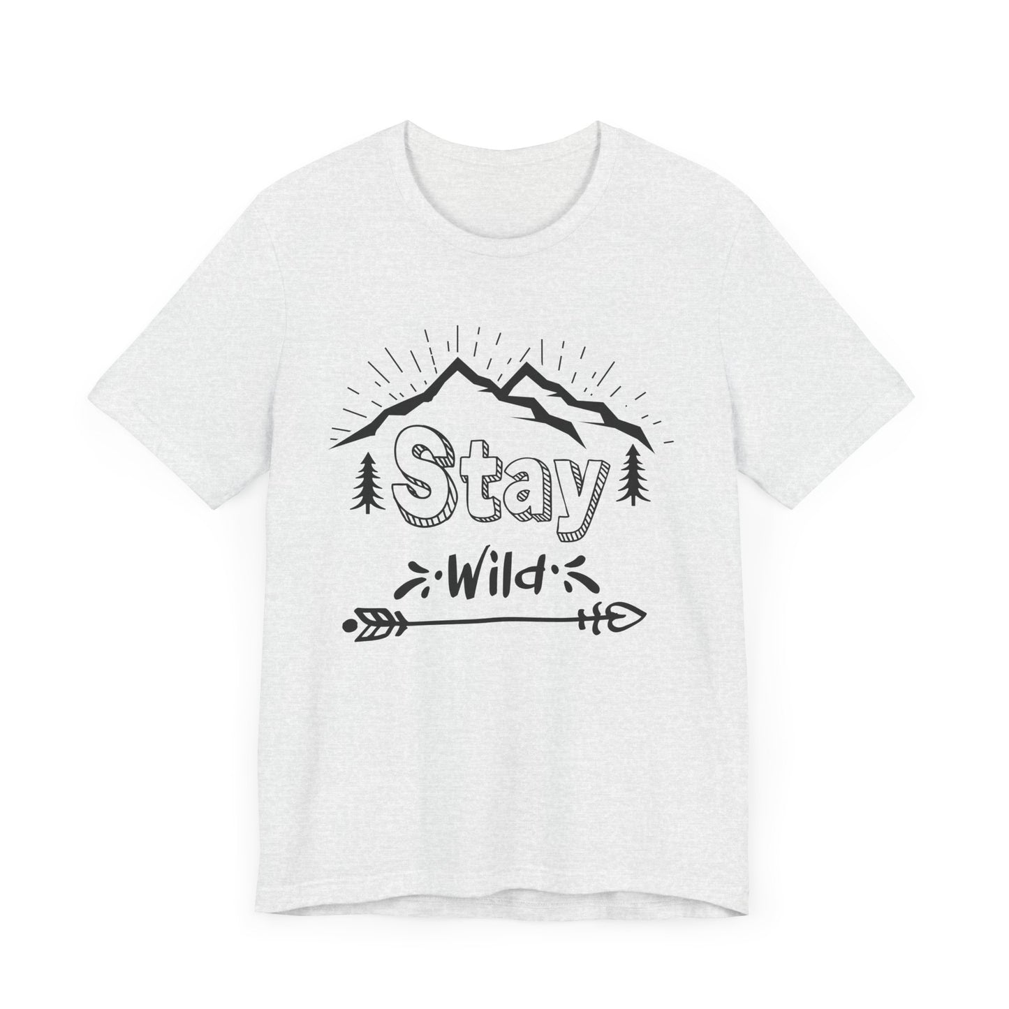 Camping: Stay Wild - Unisex Jersey Short Sleeve Tee - 12589