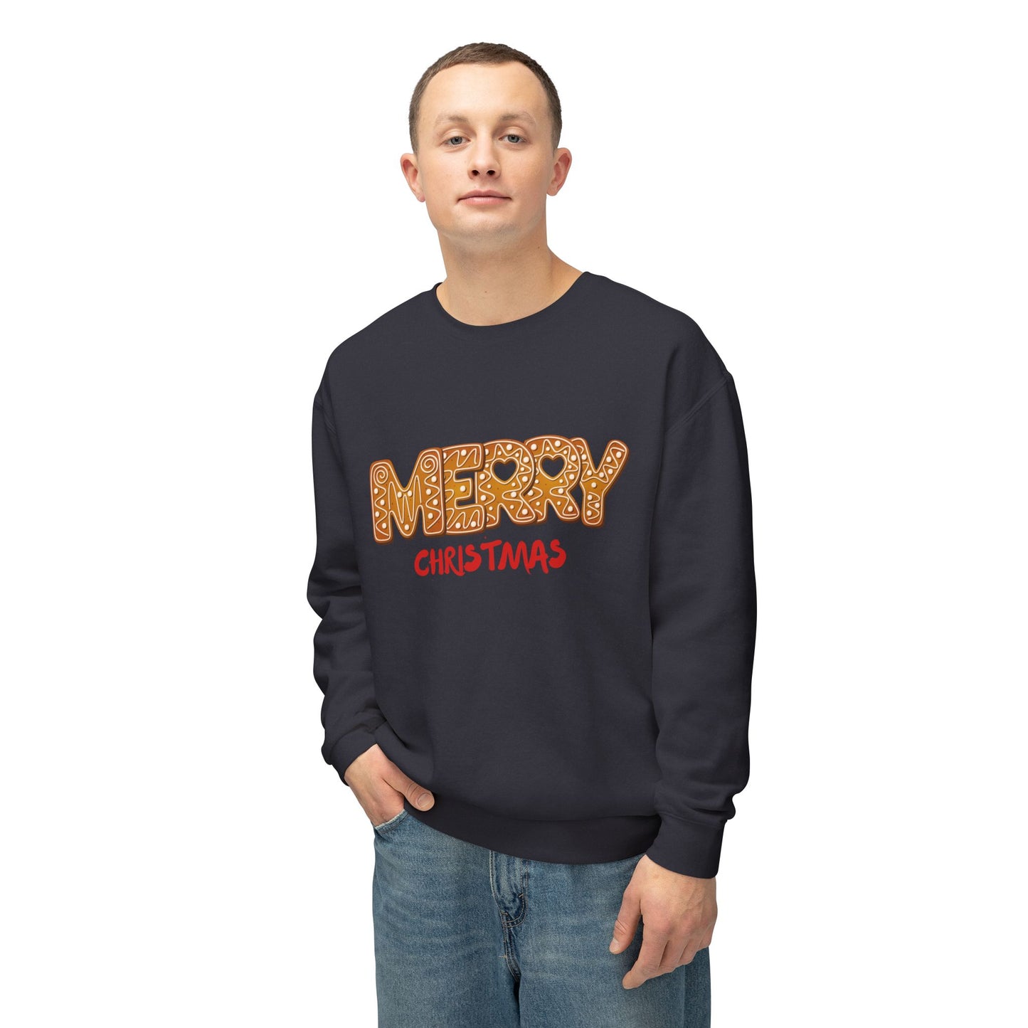 Merry Christmas - Unisex Lightweight Crewneck Sweatshirt