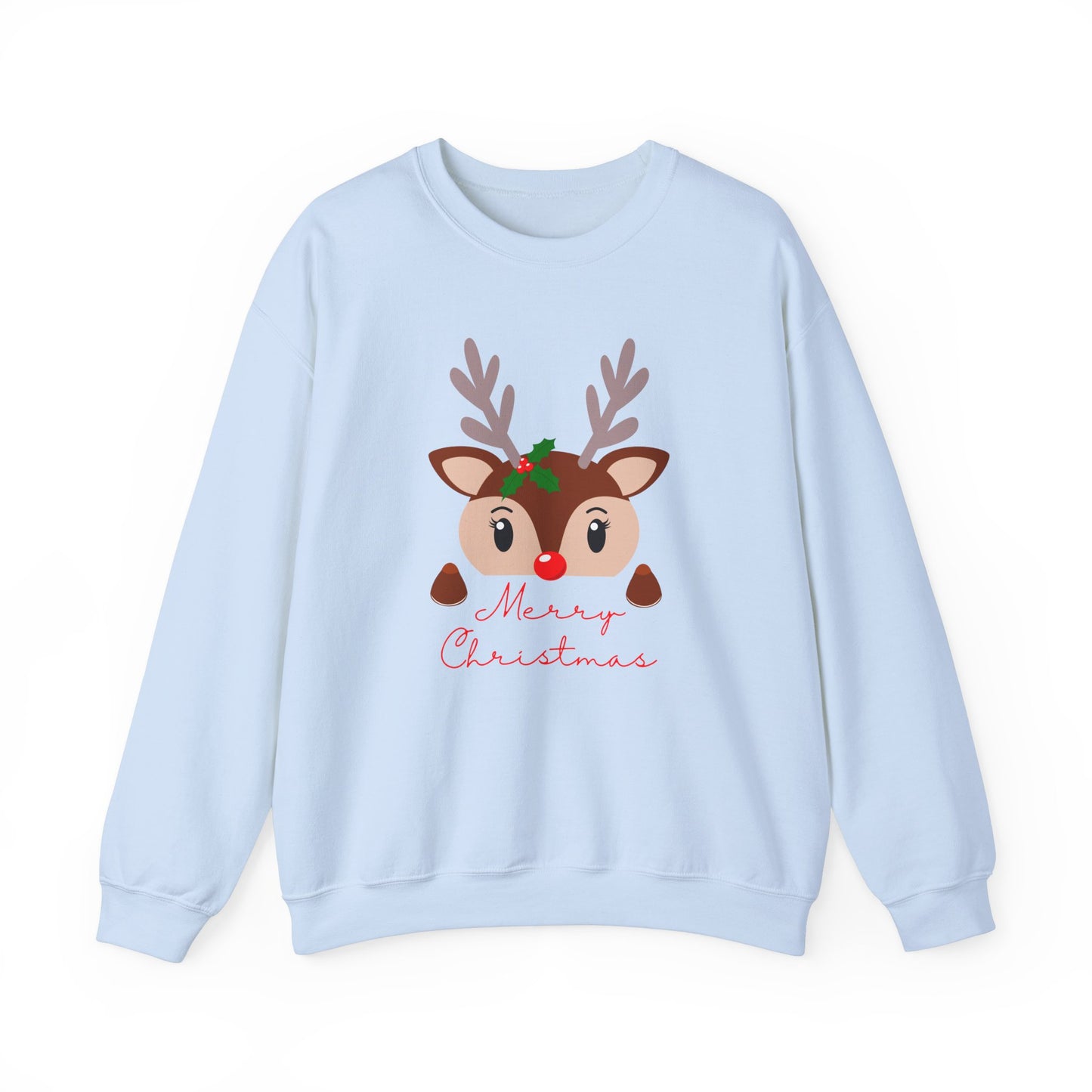 Reindeer, Merry Christmas - Unisex Heavy Blend™ Crewneck Sweatshirt