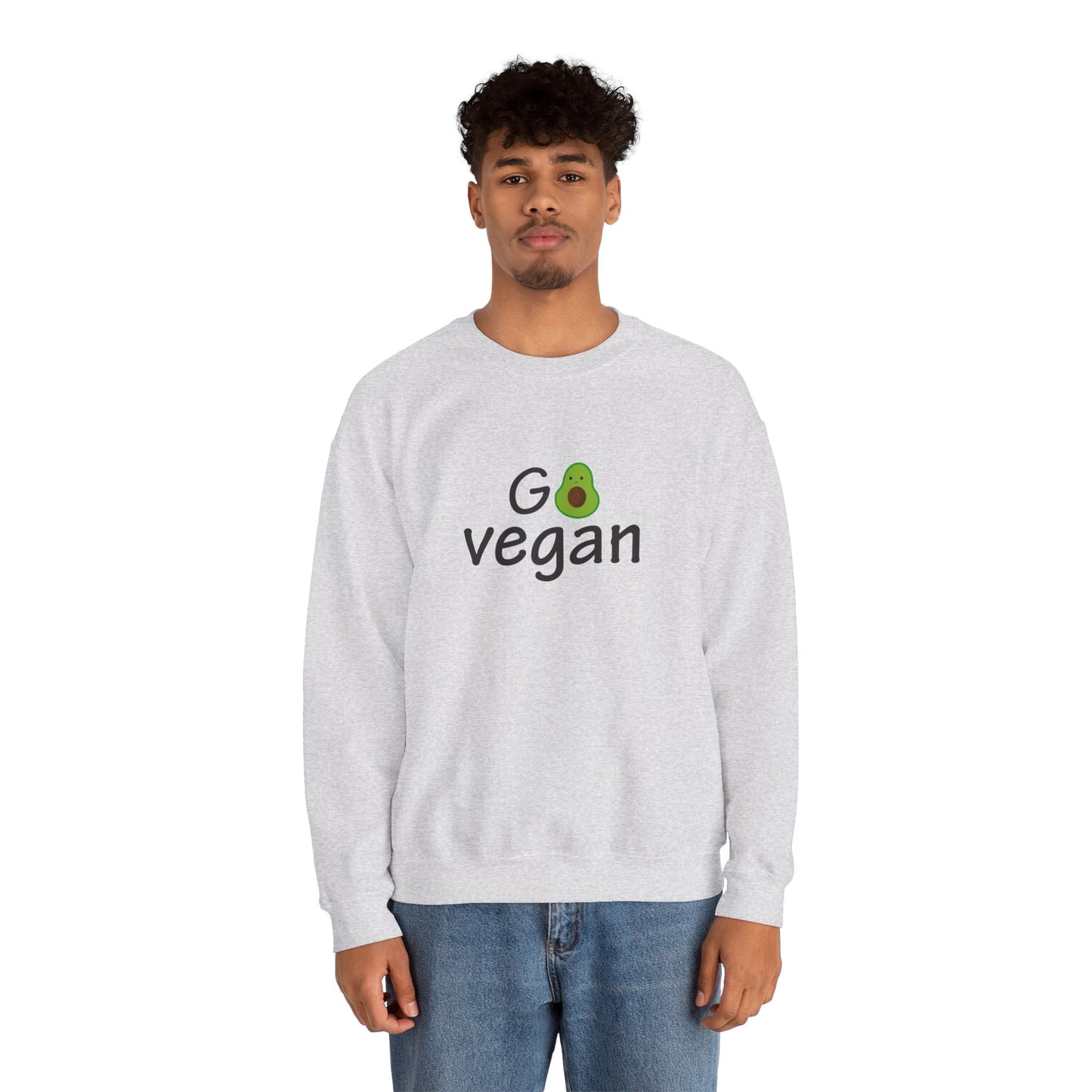 Go Vegan - Unisex Heavy Blend™ Crewneck Sweatshirt