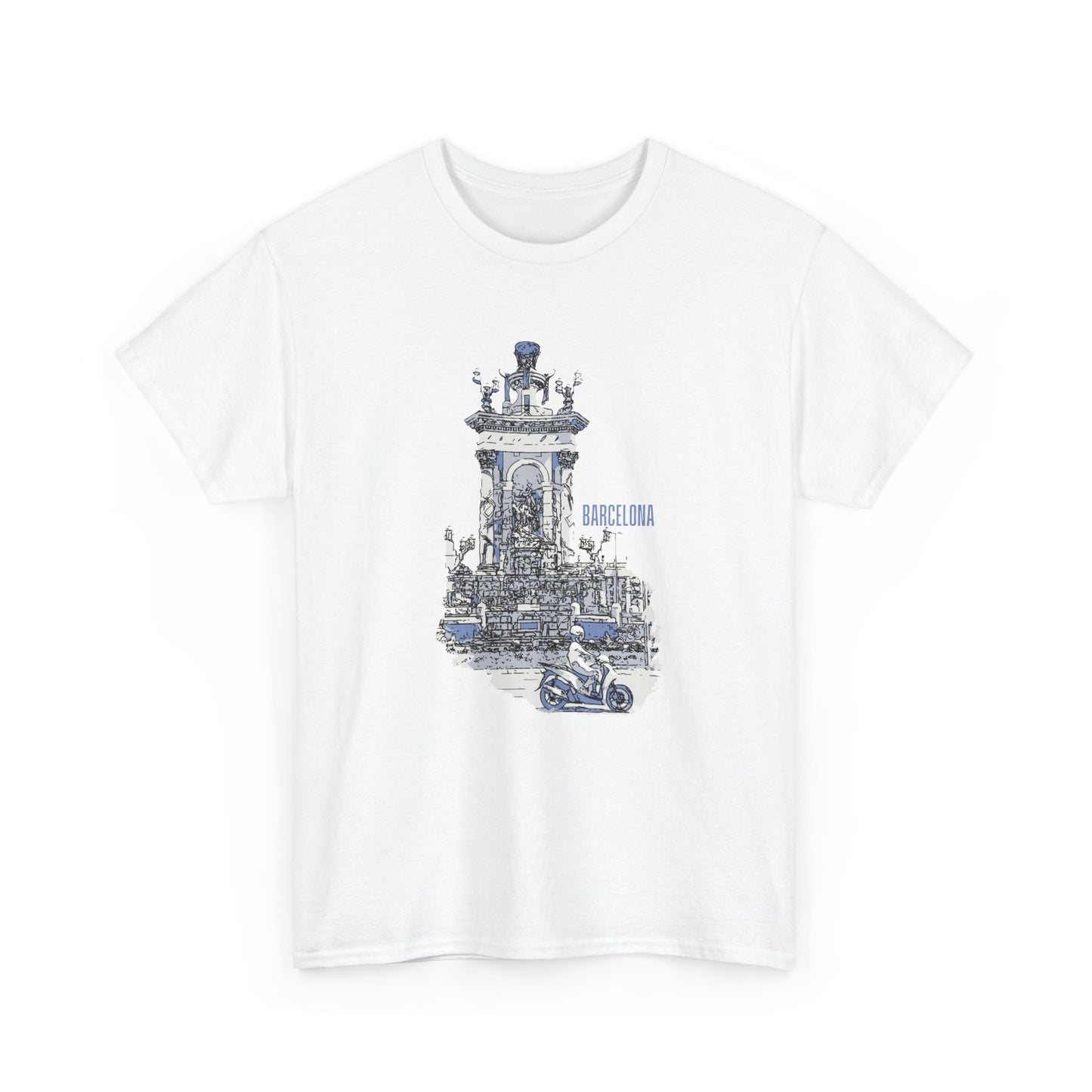 Barcelona Graphic Unisex Heavy Cotton Tee - Casual Travel Style - 12047