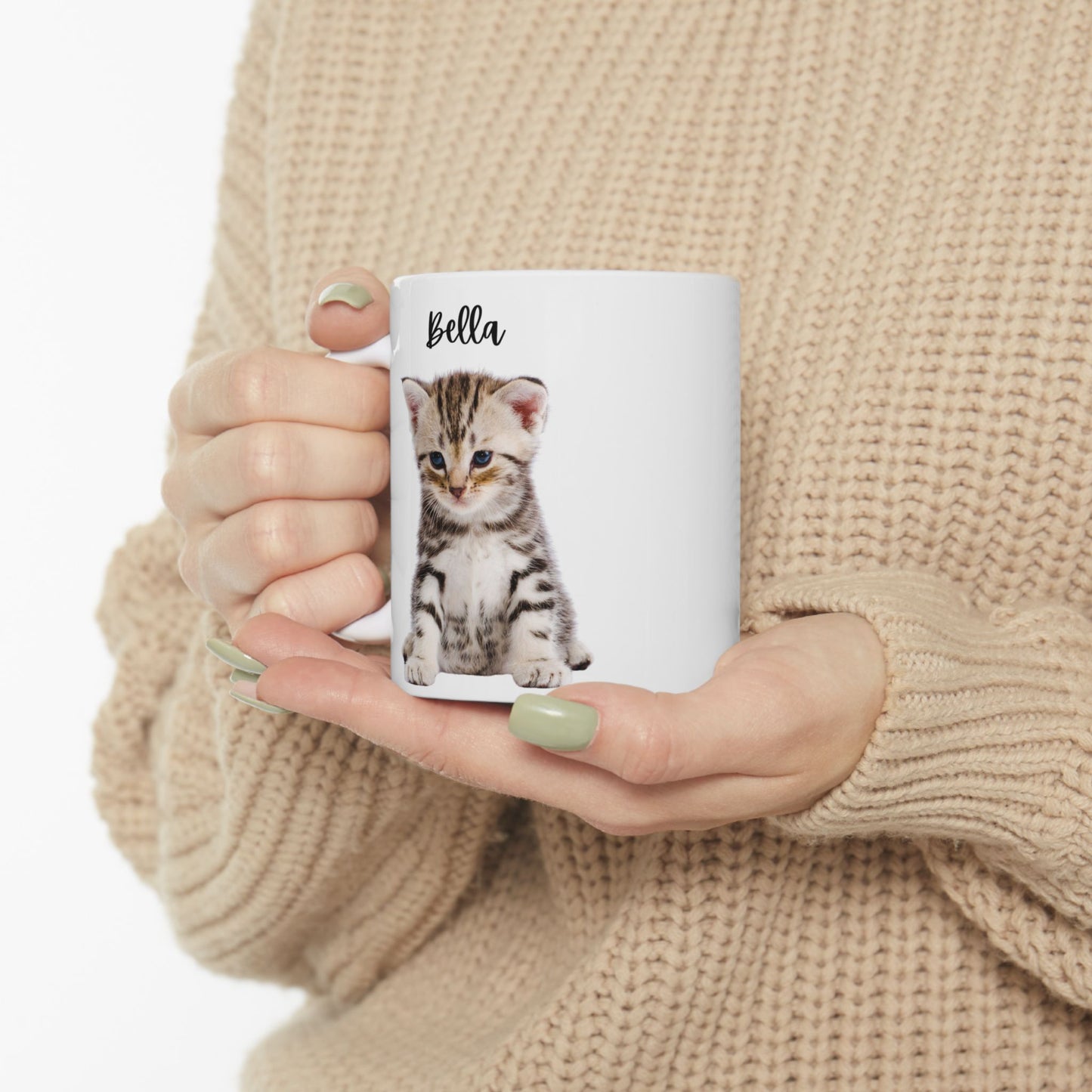 Cute Pet Ceramic Mug for Animal Lovers, Cat/ Dog Coffee Cup, Personalized Gift for Birthdays, Holidays, Home Decor - 14192