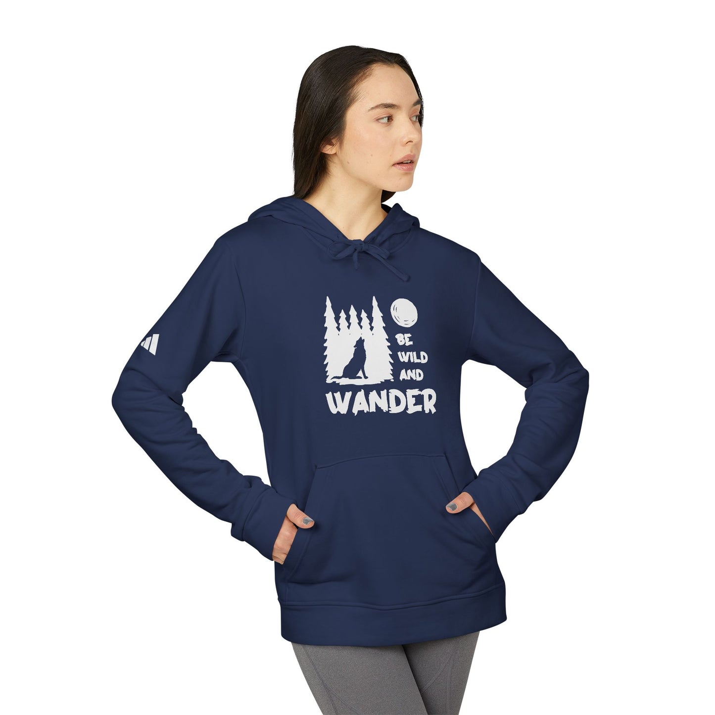 Camping: Be Wild & Wander - Adidas Unisex Fleece Hoodie