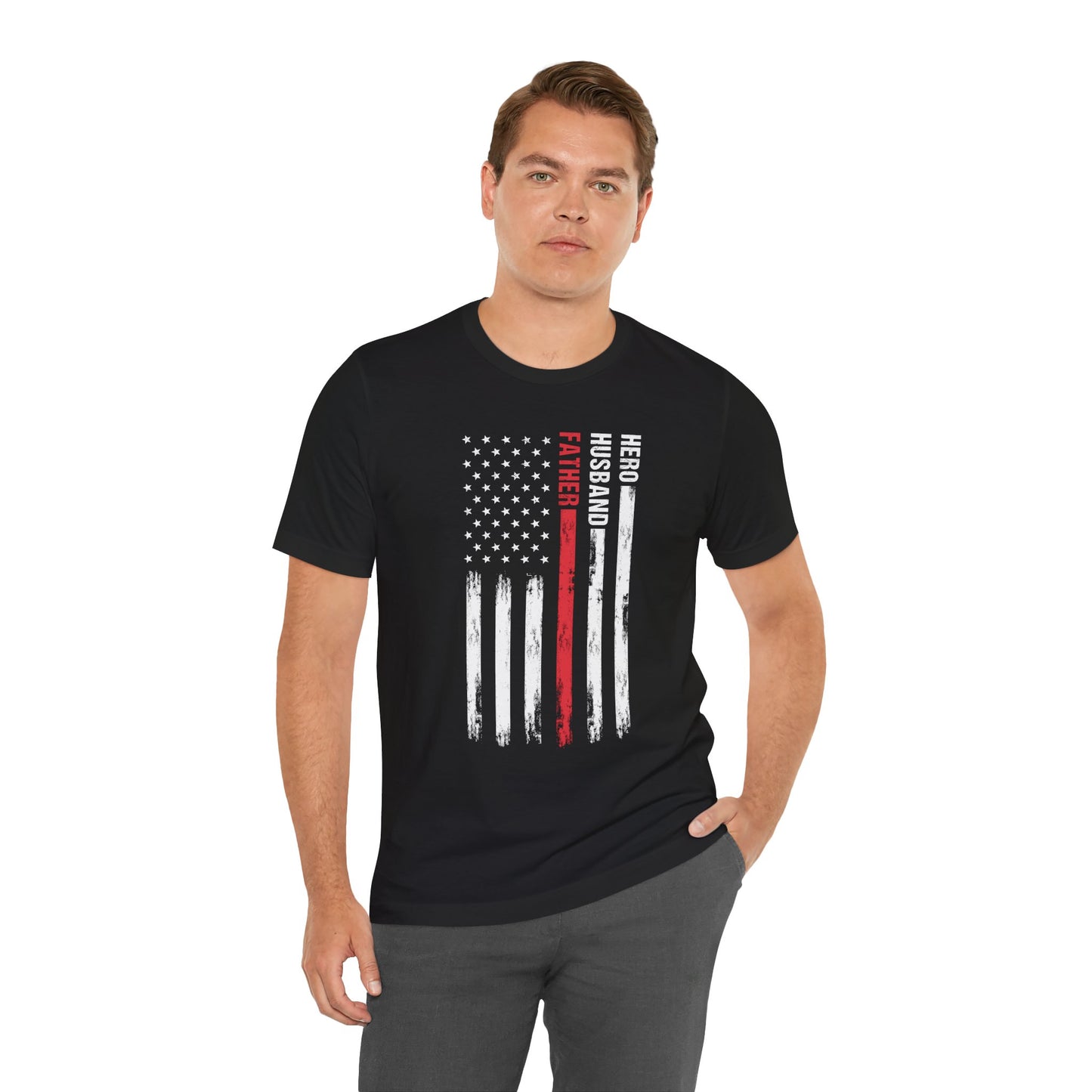 Hero, Husband, Father - Unisex Jersey Short Sleeve Tee - 13722