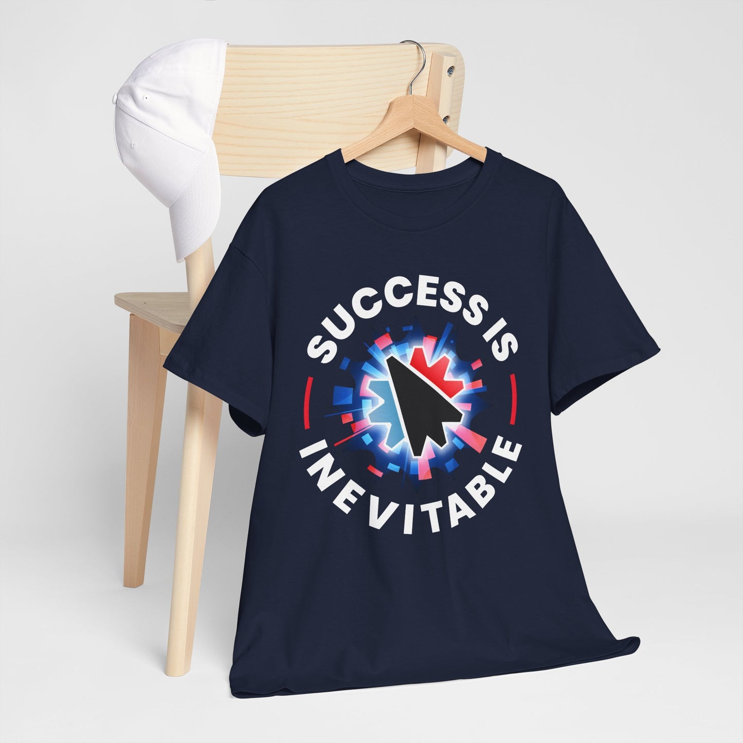Success Is Inevitable T-Shirt – Motivational Graphic Tee with Cursor Design - 14884