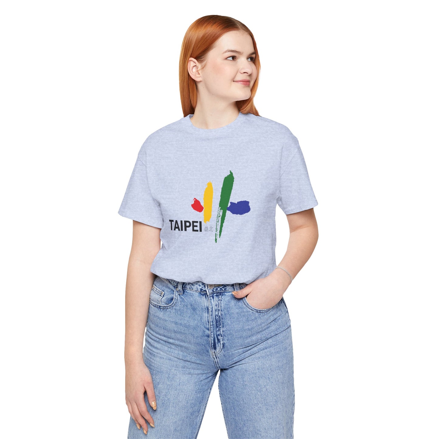 Taipei Artistic Unisex Tee - Colorful Graphic Short Sleeve Shirt - 12245