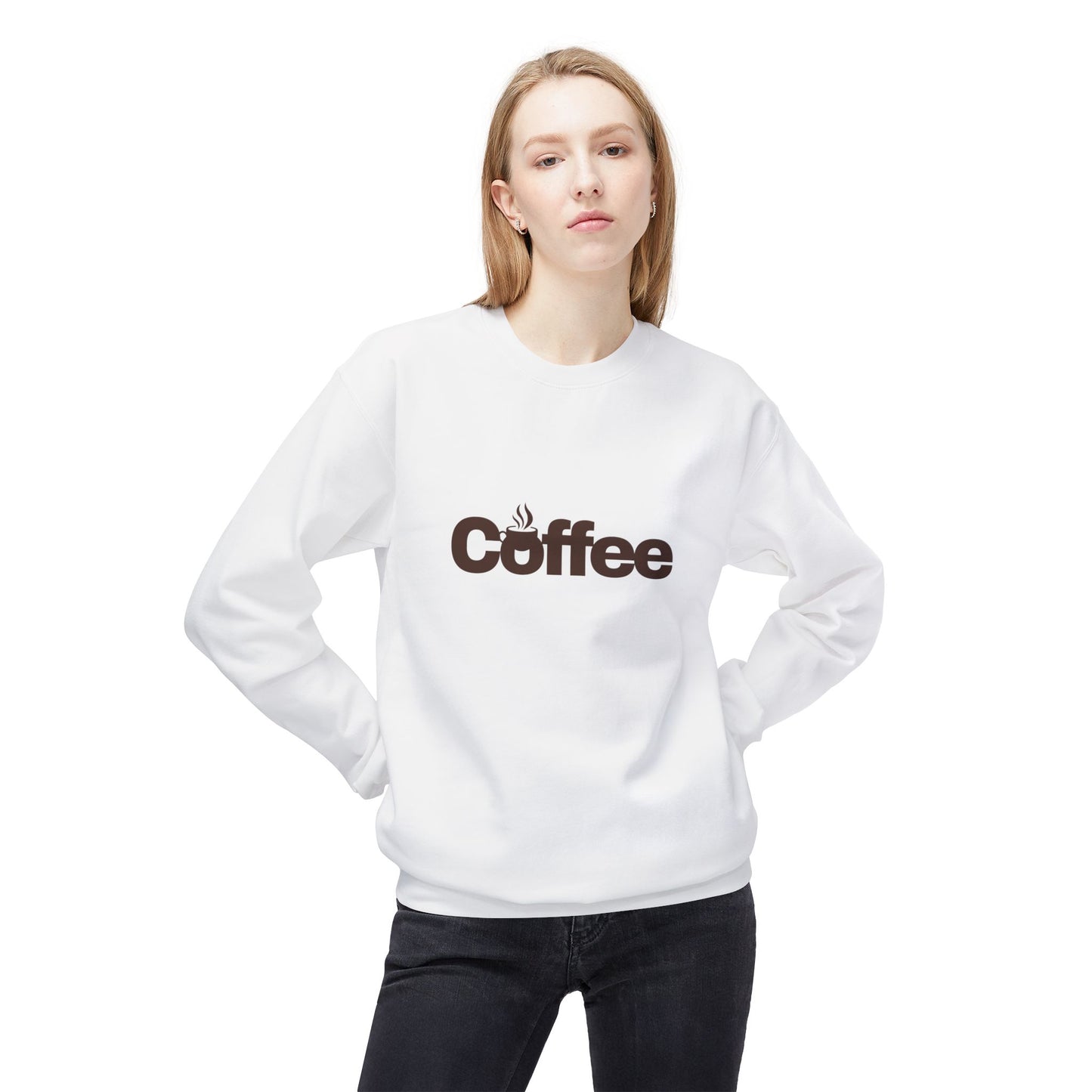 Coffee - Unisex Midweight Softstyle Fleece Crewneck Sweatshirt - 11315
