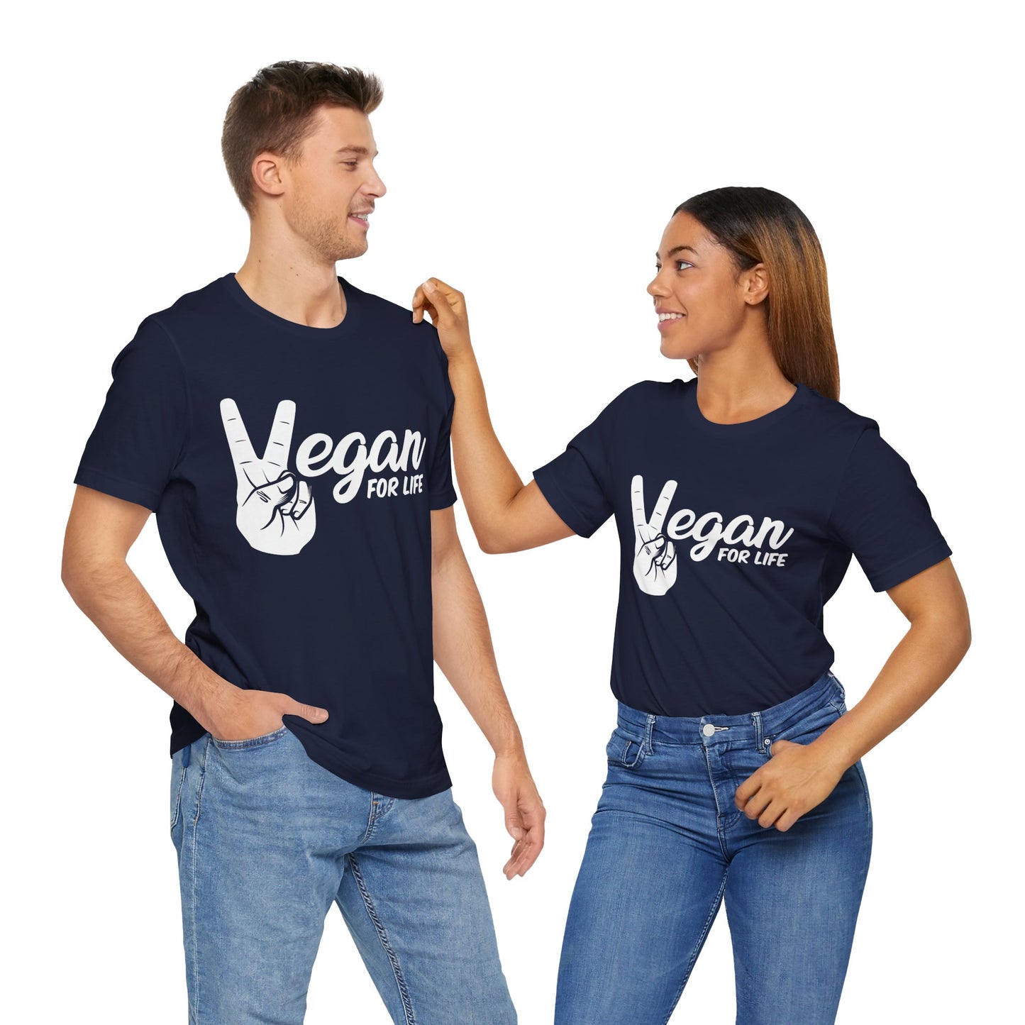 Vegan For Life - Unisex Jersey Short Sleeve Tee - 12381