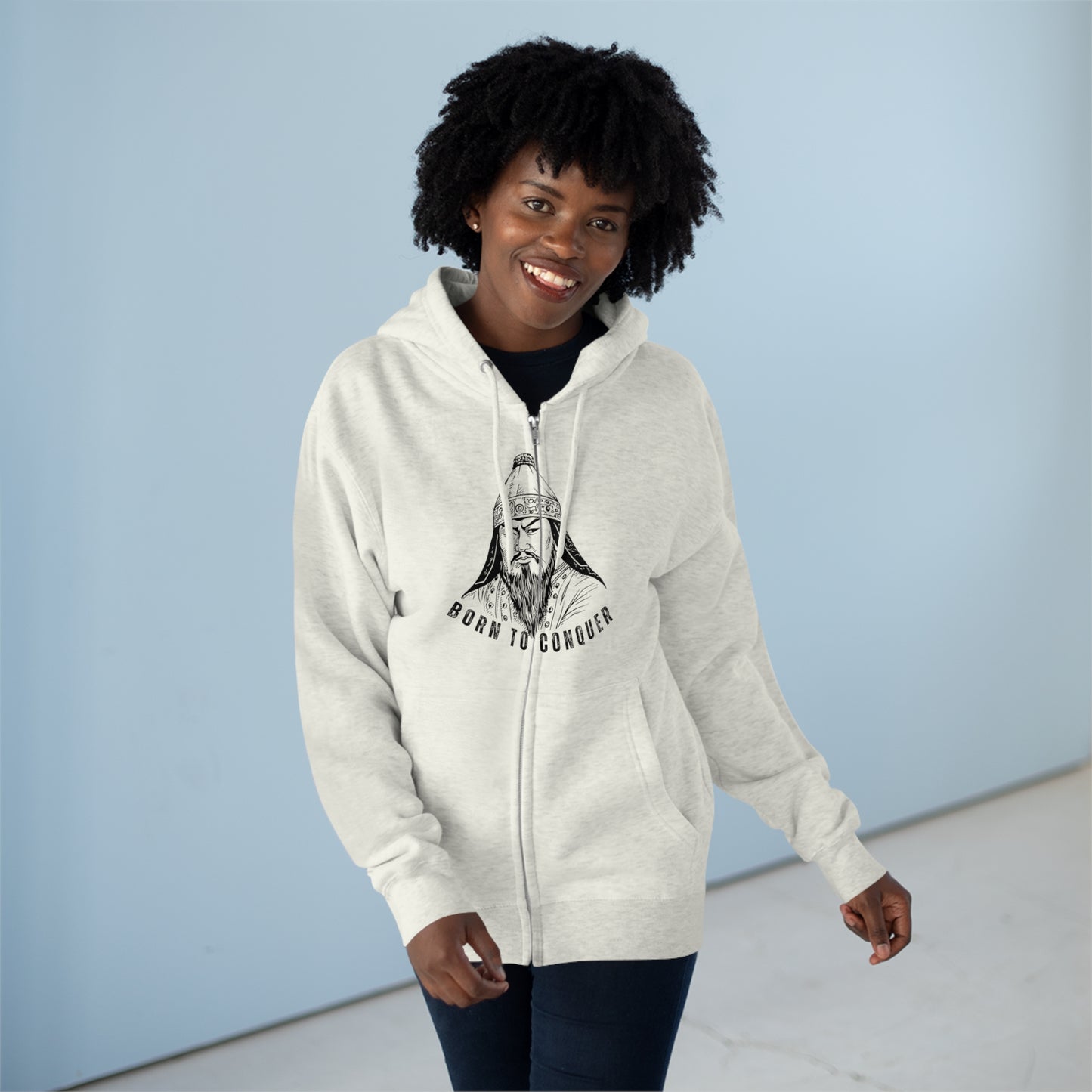 Born to Conquer Mongolia - Unisex Zip Hoodie