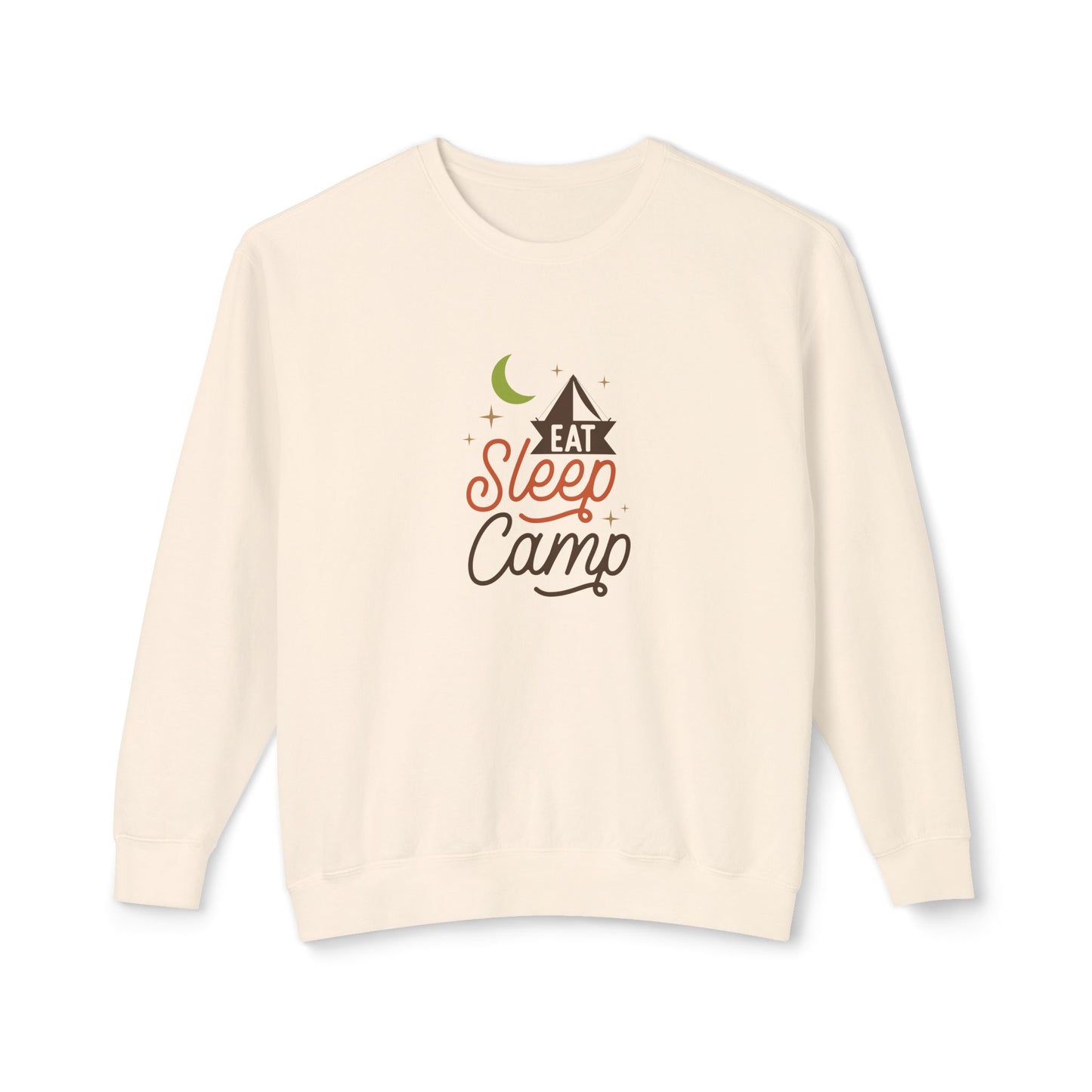 Eat Sleep & Camp - Unisex Lightweight Crewneck Sweatshirt - 10561