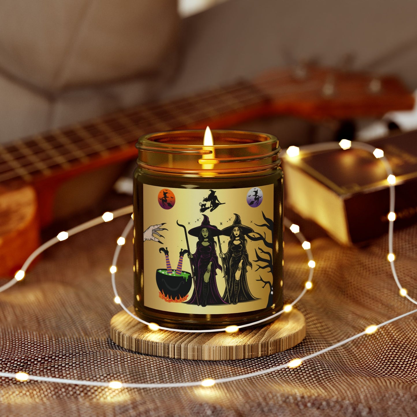 Halloween Witches - Scented Coconut Apricot Candles (4oz, 9oz) - 14097