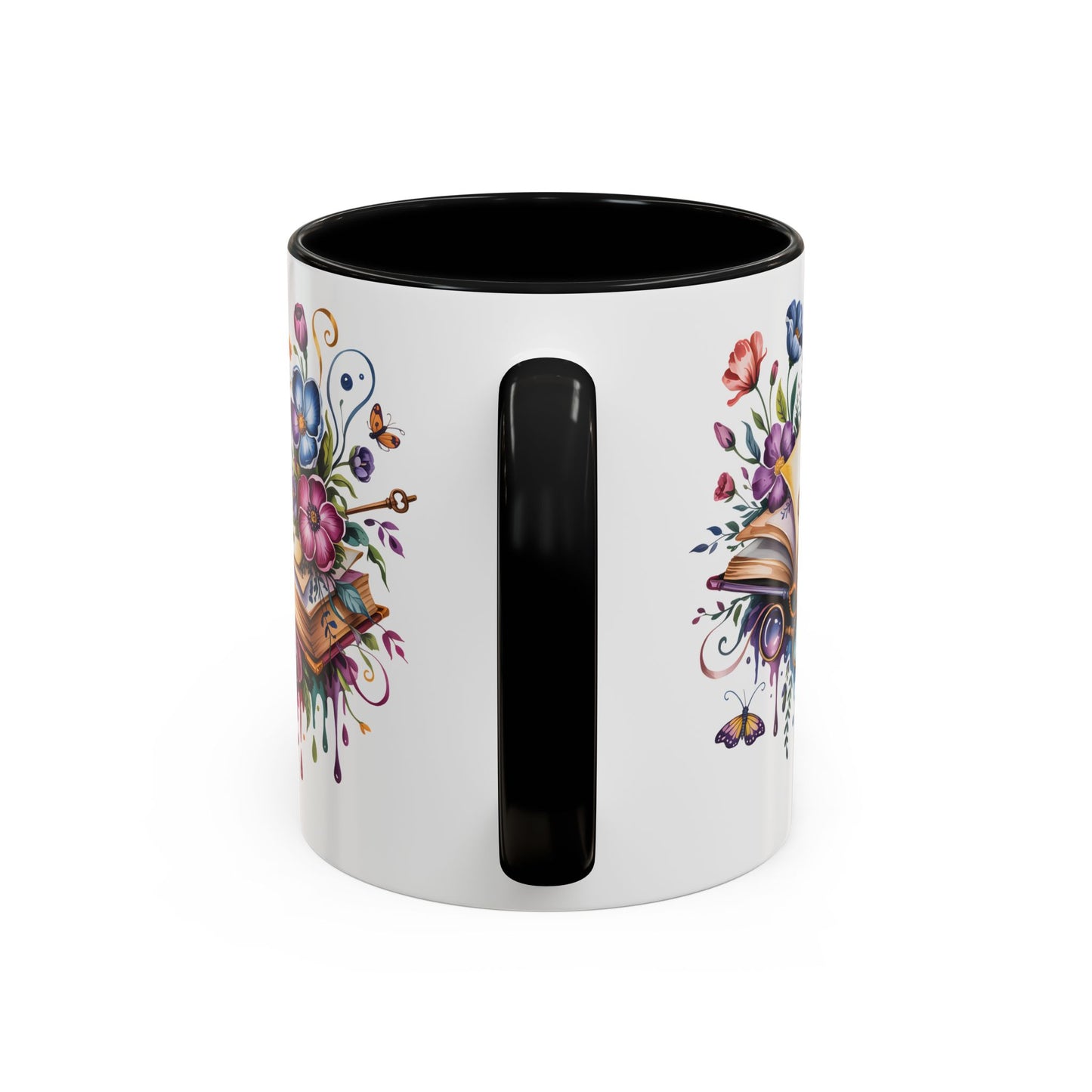 Floral Storybook Coffee Mug – Open Book with Flowers, Book Lover Gift (11oz / 15oz) - 14829