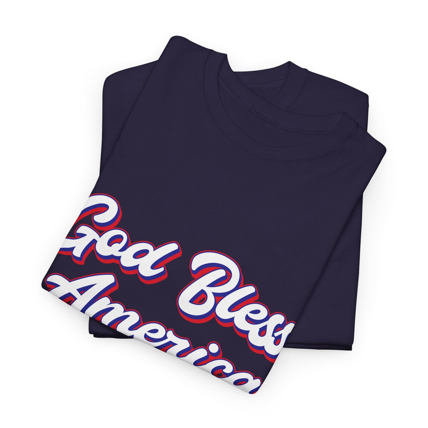 God Bless America Unisex Heavy Cotton Tee | Patriotic Shirt, American Pride Apparel, 4th of July Outfit, Gift for Veterans, Summer - 13655