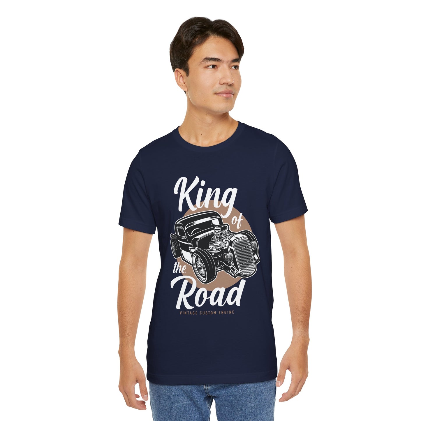 King of the Road, Vintage Custom Engine - Unisex Jersey Short Sleeve Tee - 13007