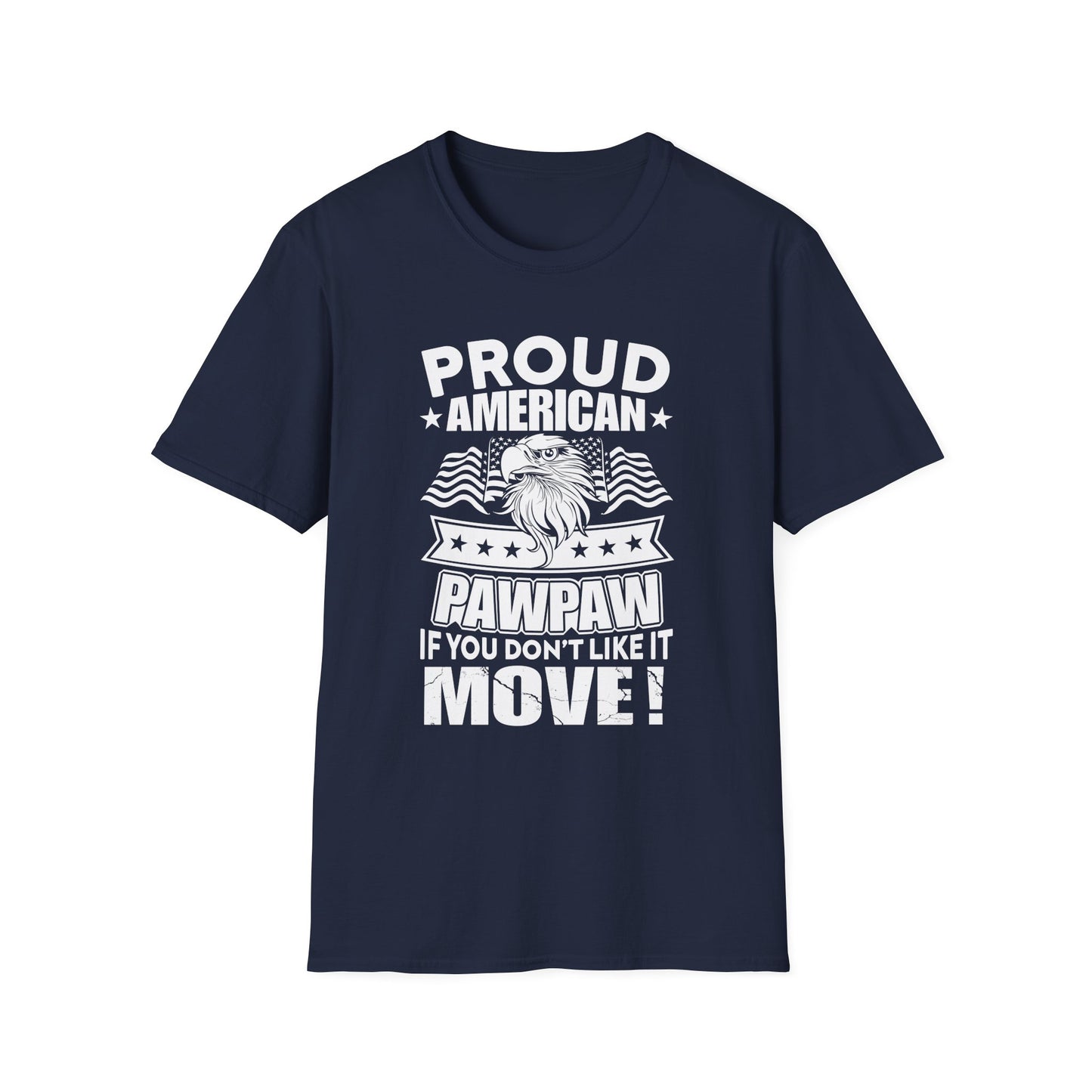 Proud American Pawpaw T-Shirt, Unisex Tee for Grandfather, Father's Day Gift, Casual Wear, Patriotic Shirt, Comfortable Tee - 13787