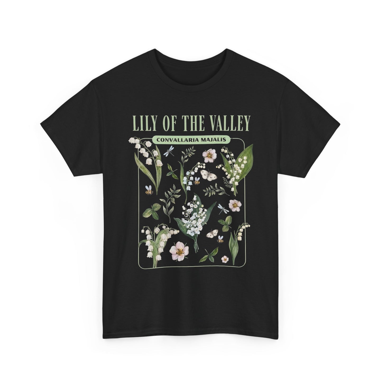 Lily of the Valley Shirt – Botanical Illustration Floral Tee (May Birth Flower) - 14883