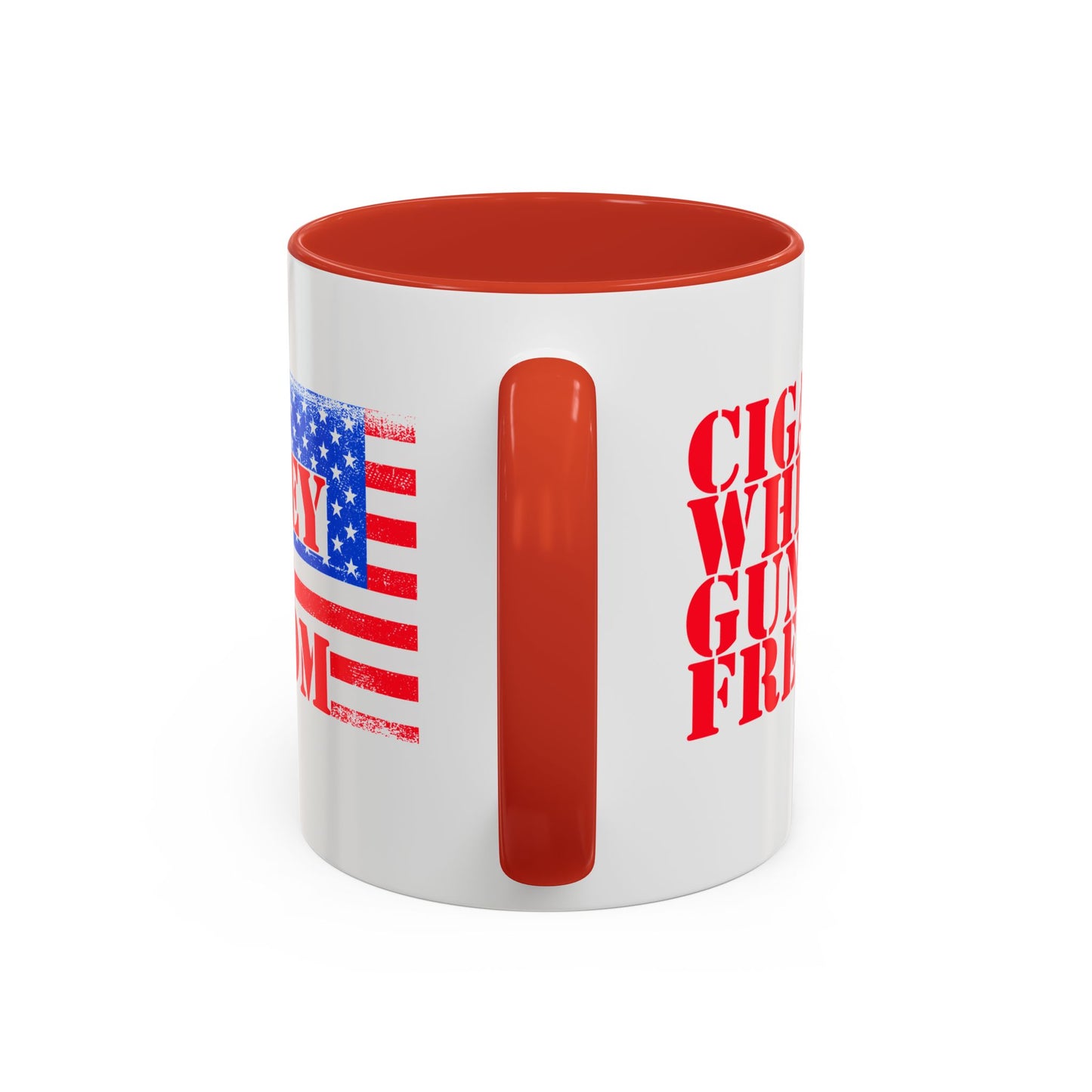 Patriotic Coffee Mug - Perfect Gift for Freedom Lovers, Funny Quote Mug, Americana Drinkware, Whiskey and Cigars Mug - 13891