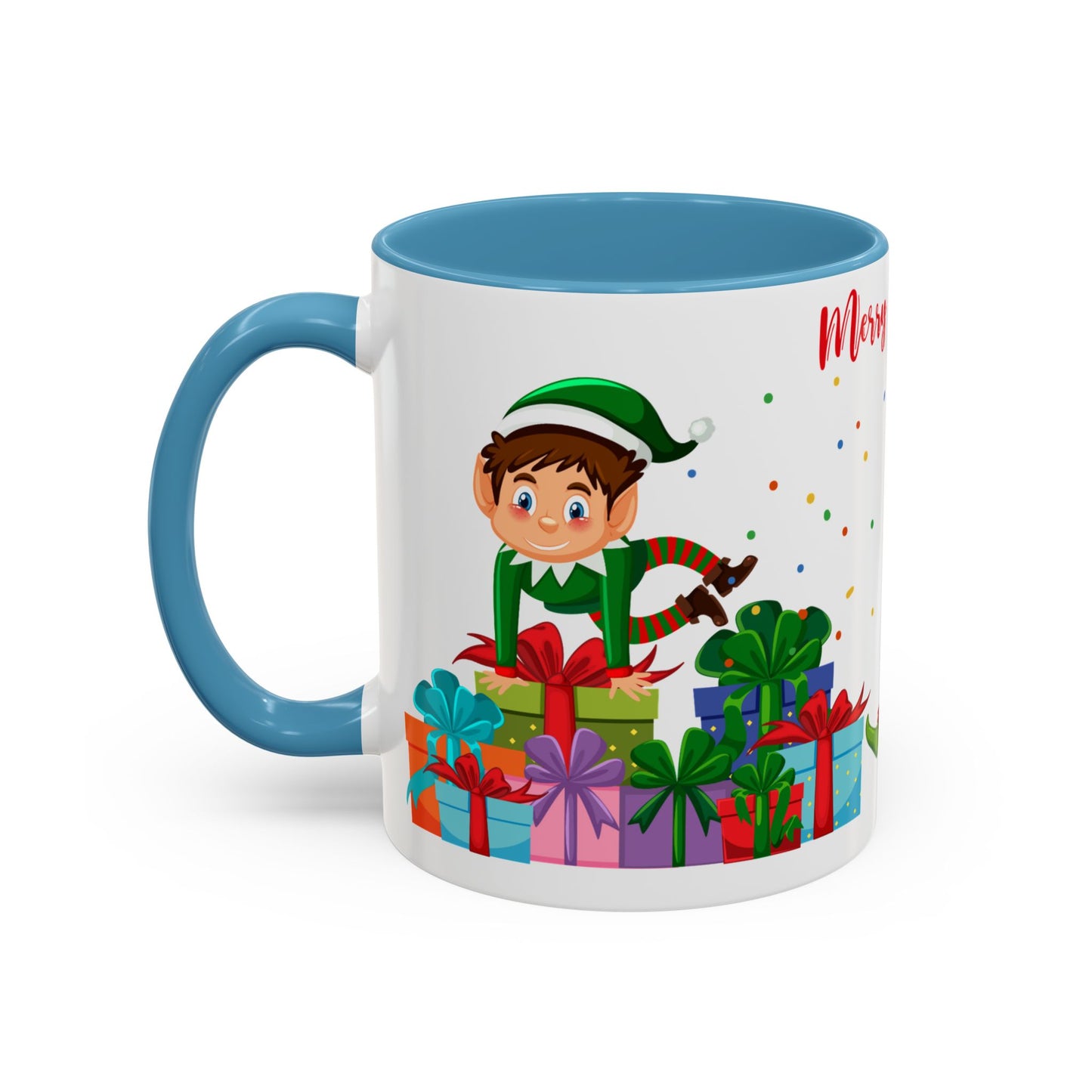 Elves, Merry Christmas - Accent Coffee Mug (11, 15oz) - 10360