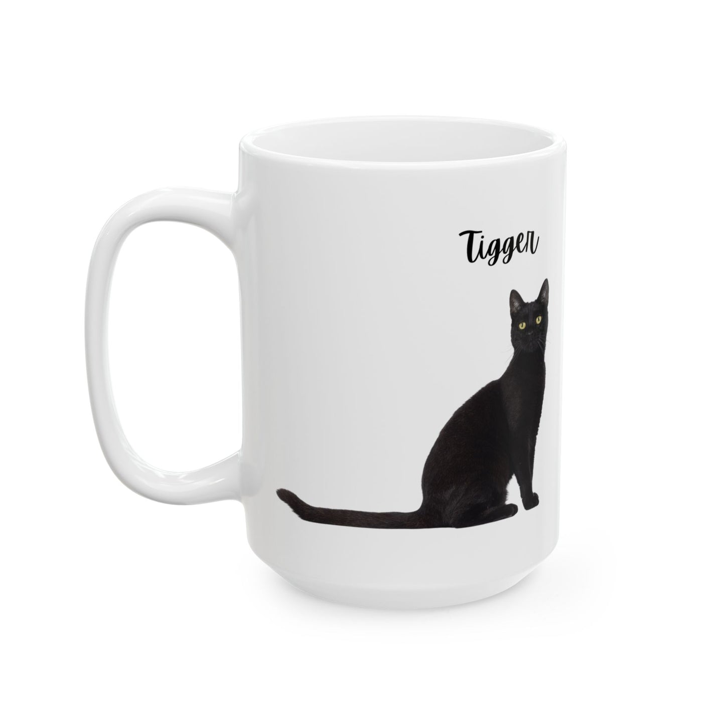 Black Cat Ceramic Mug - Perfect Gift for Cat Lovers, Cute Pet Mug, Funny Kitchen Decor, Coffee Lovers' Favorite - 14197