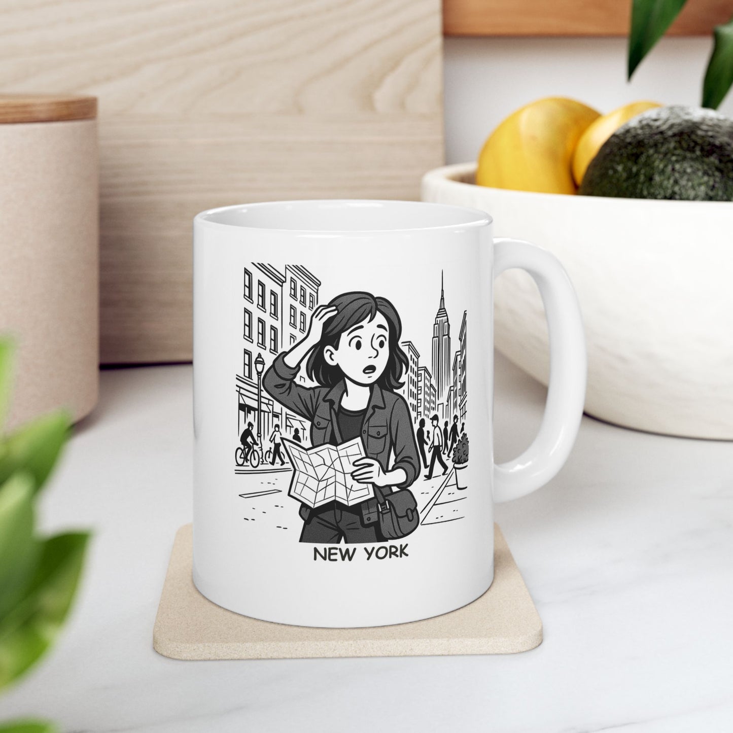"New York: Where ‘checking out a new place’ means getting lost for hours but discovering something awesome." Ceramic Mug - 11oz & 15oz - 12869