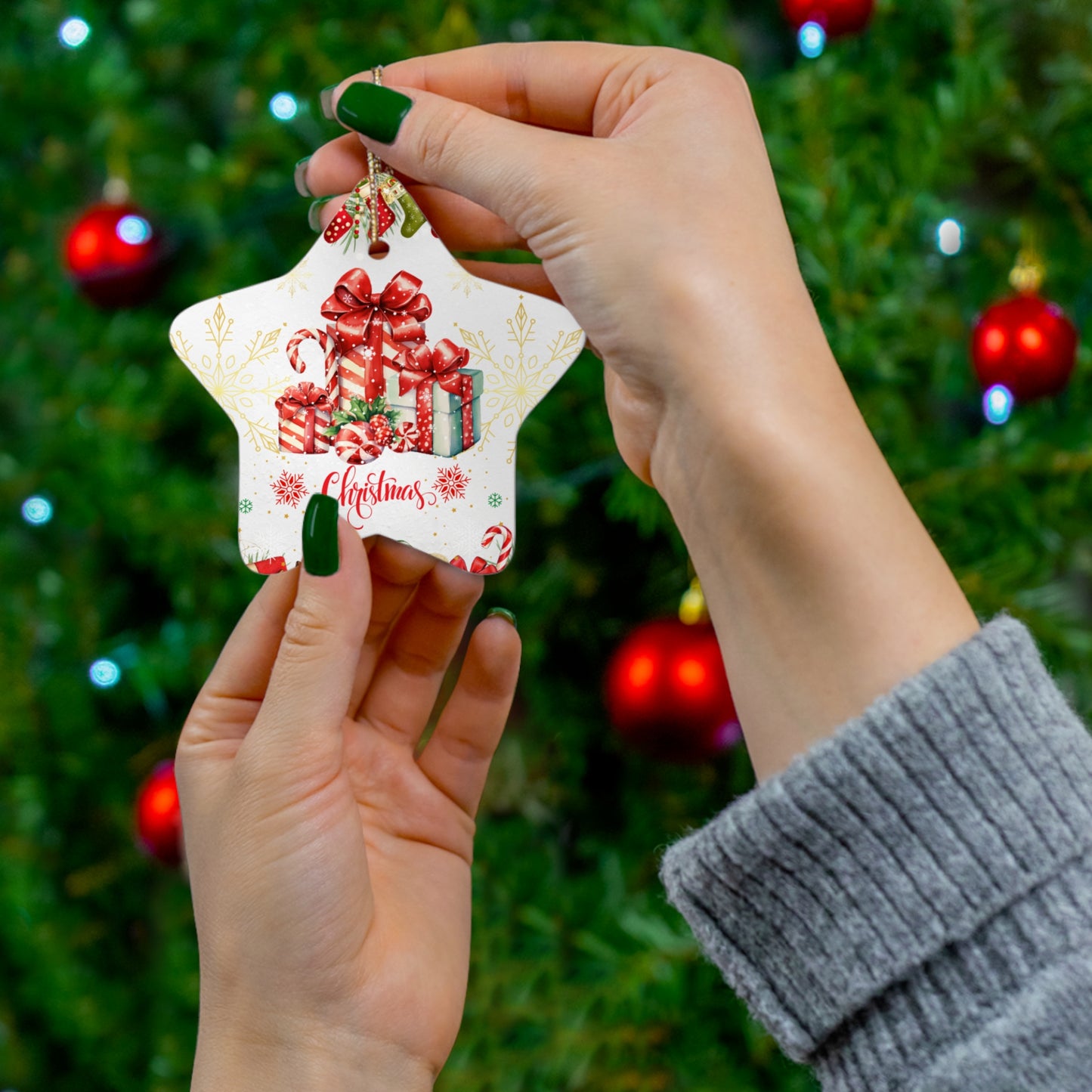 Christmas Gift - Ceramic Ornament, 4 Shapes