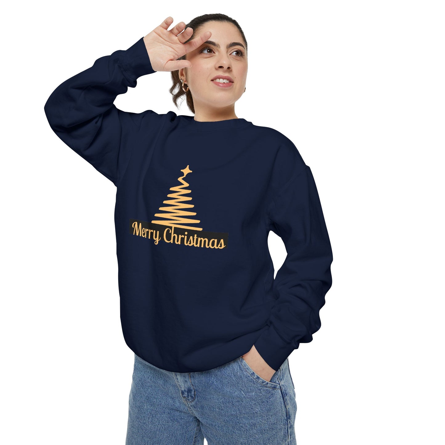 Merry Christmas - Unisex Garment-Dyed Sweatshirt - 10474