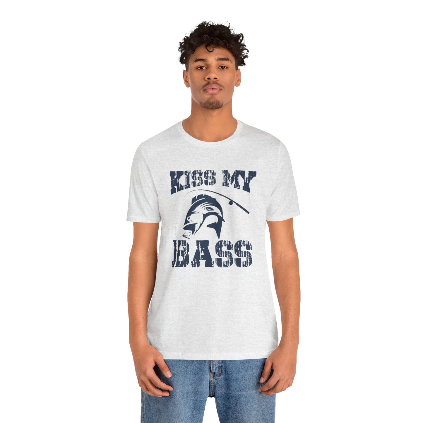 Fishing:  Kiss My Bass - Unisex Jersey Short Sleeve Tee