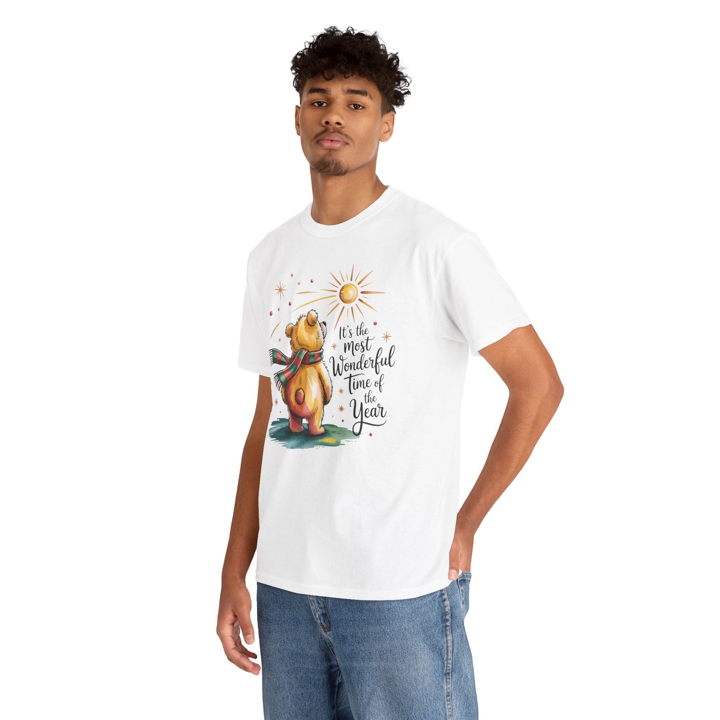 Christmas Bear T-Shirt – “It’s the Most Wonderful Time of the Year” Cute Holiday Gift Tee - 14852