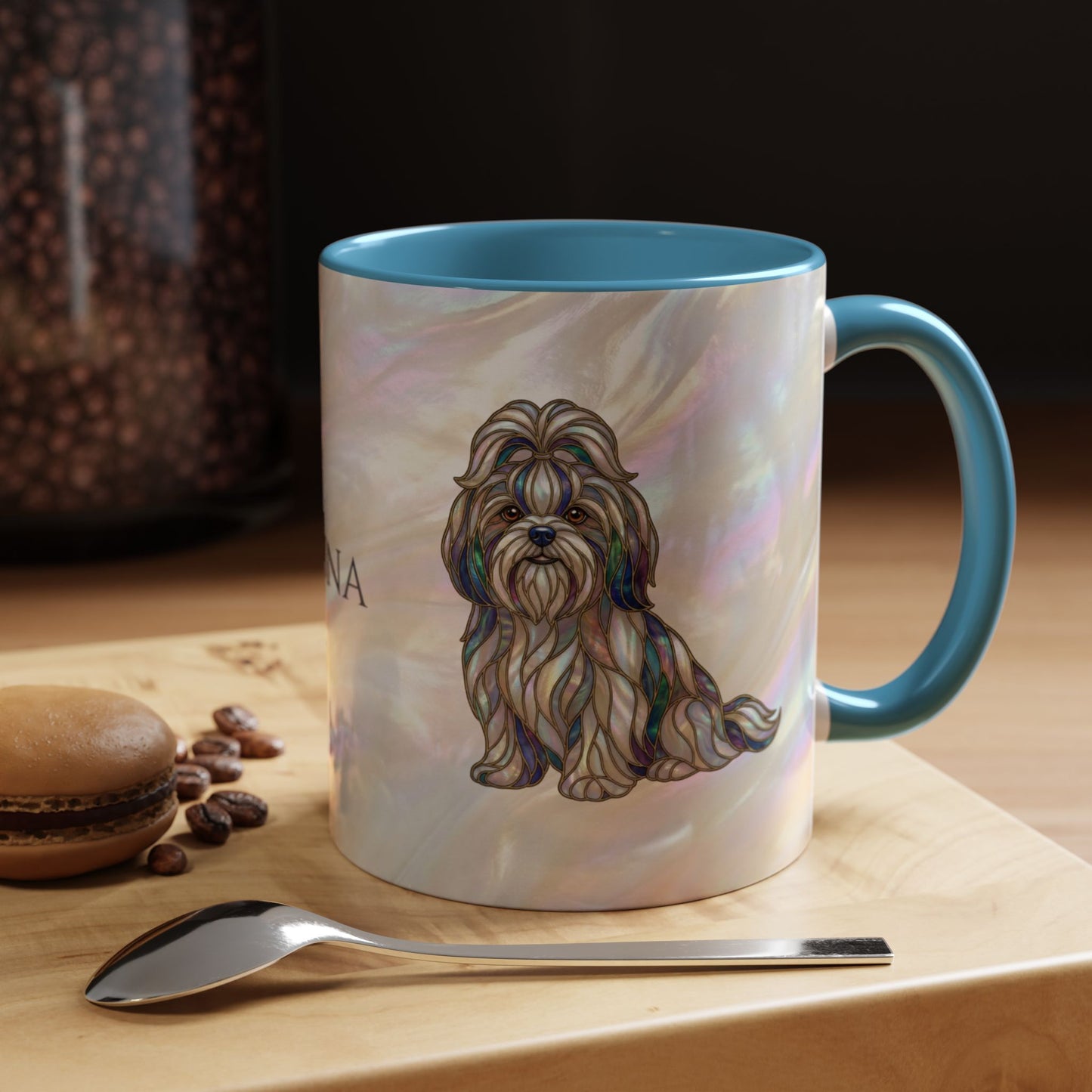 Shih Tzu Accent Coffee Mug – Stained Glass Design 11/15oz - 14647