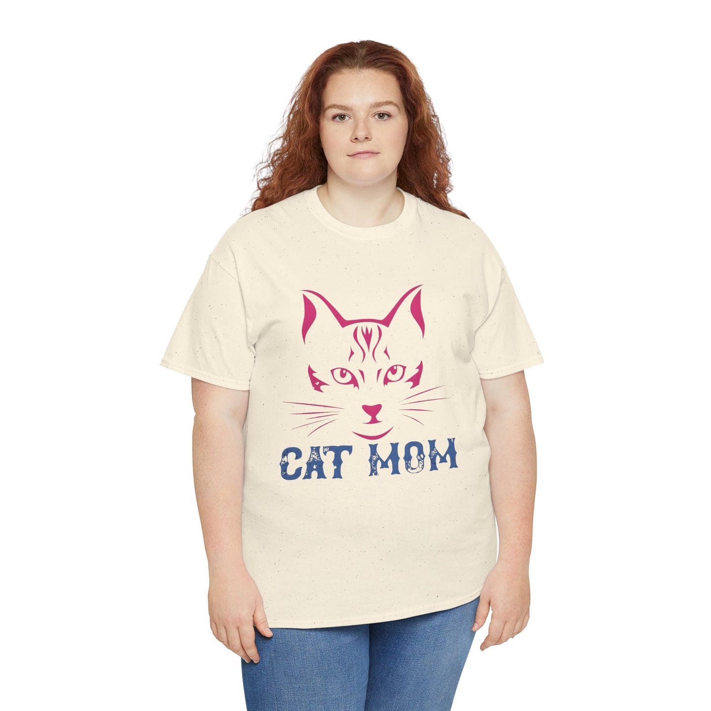 Cat Mom T-Shirt – Cute Cat Face Graphic Tee for Cat Lovers - 14882