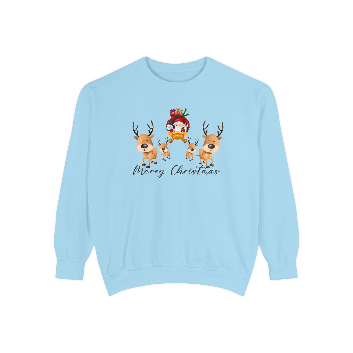 Reindeers - Unisex Garment-Dyed Sweatshirt - 10010