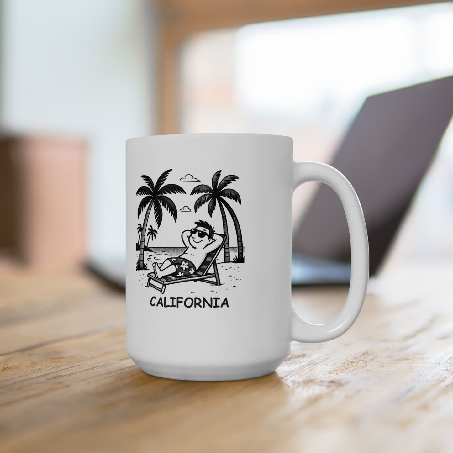 "Palm trees, ocean breeze, and no stress." Ceramic Mug - 12703