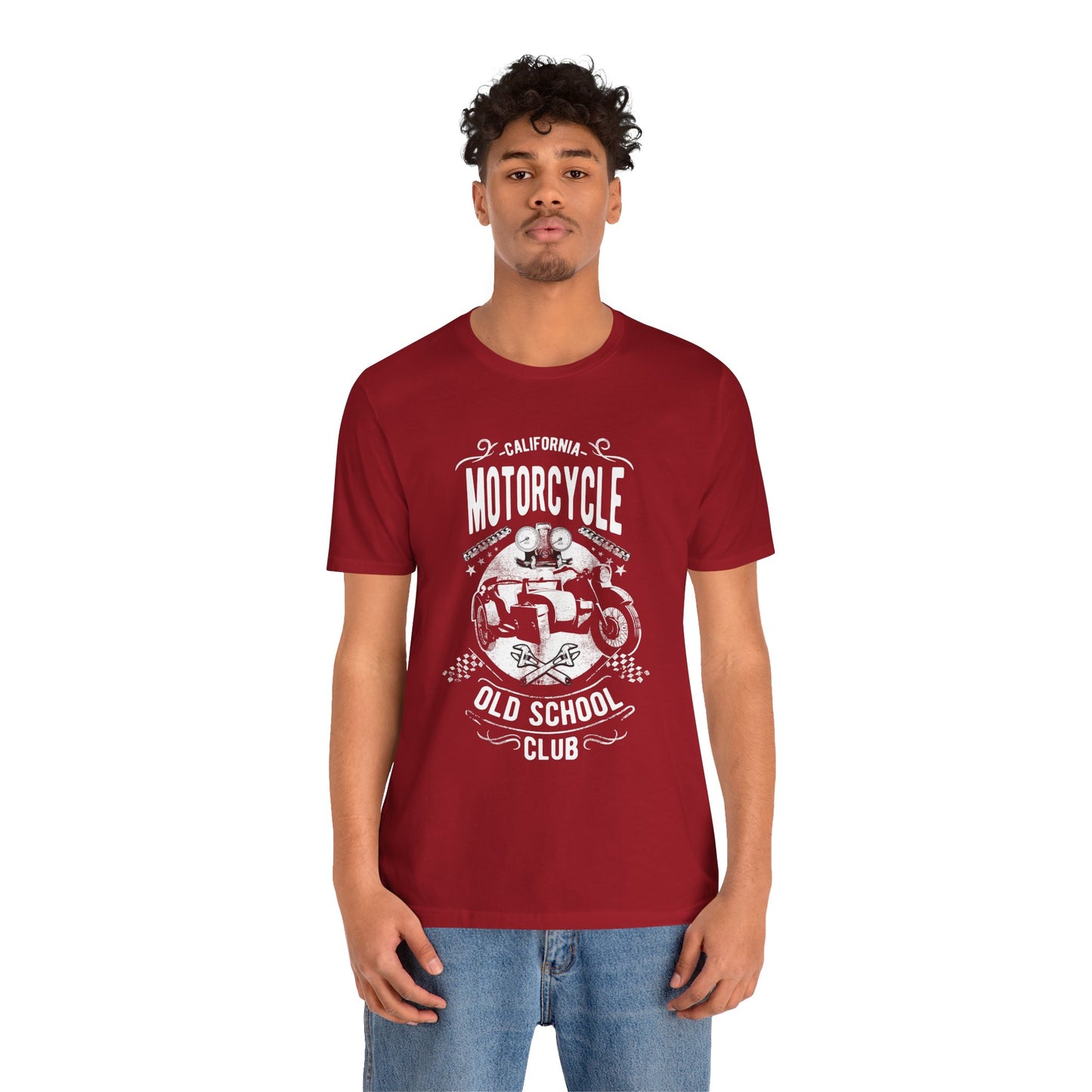 Motorcycle, Old School Club - Unisex Jersey Short Sleeve Tee - 13403